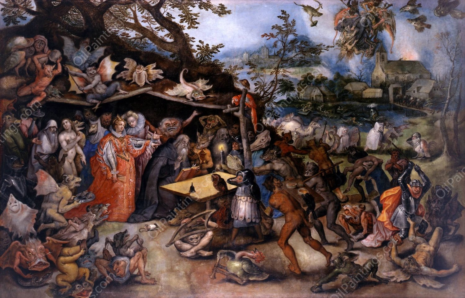 The Temptation of Saint Anthony by Jan Brueghel The Elder - Hand-Painted Oil Painting Reproduction