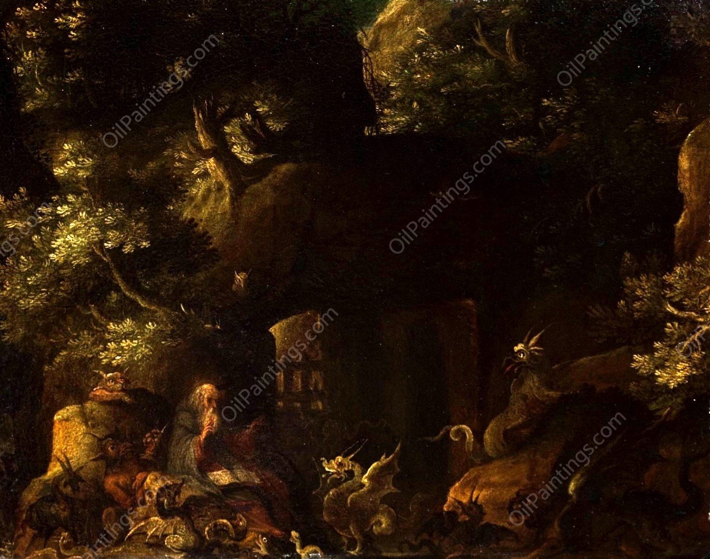 The Temptation Of St Anthony by Jan Brueghel The Elder - Hand-Painted Oil Painting Reproduction