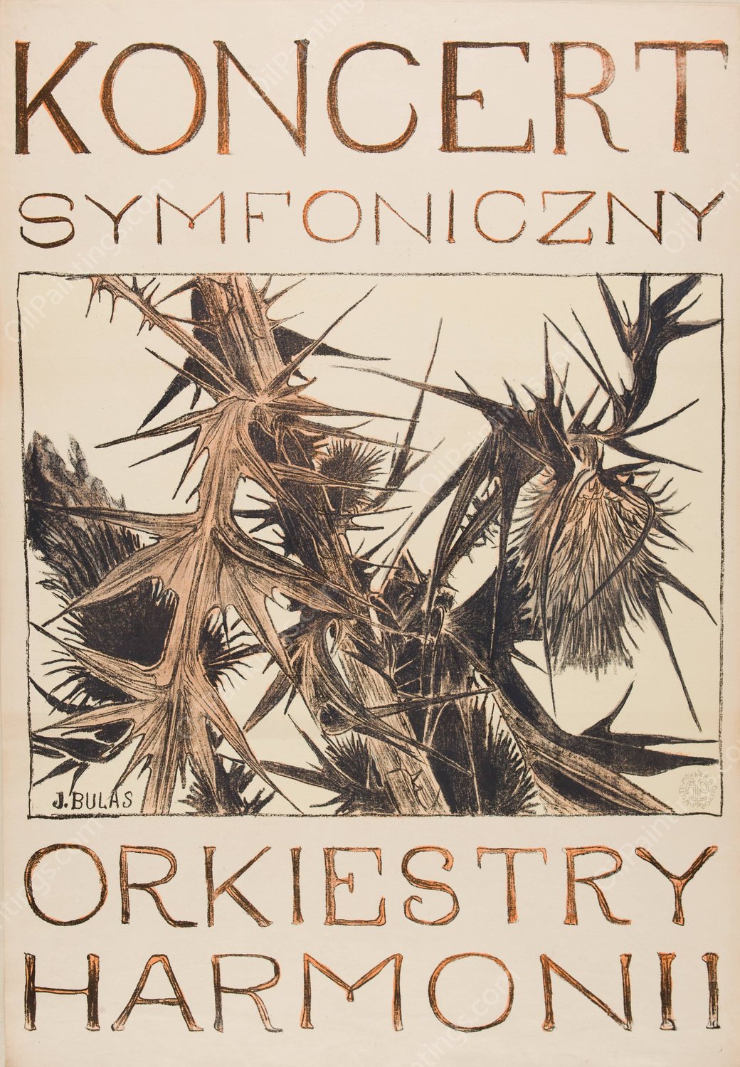 Koncert Symfoniczny Orkiestry Harmonii  by Jan Bulas - Hand-Painted Oil Painting Reproduction