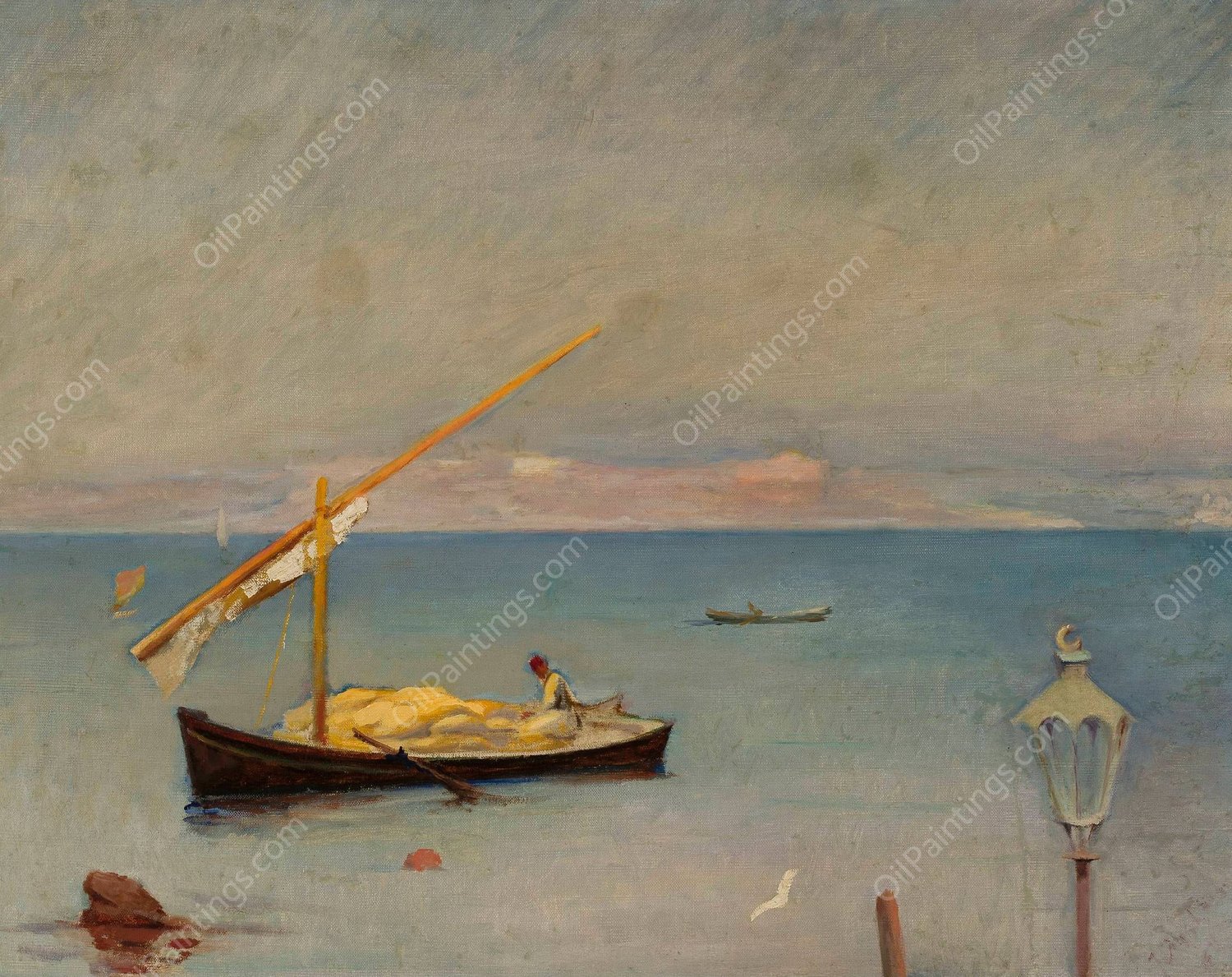 At Bosporus  by Jan Ciaglinski - Hand-Painted Oil Painting Reproduction