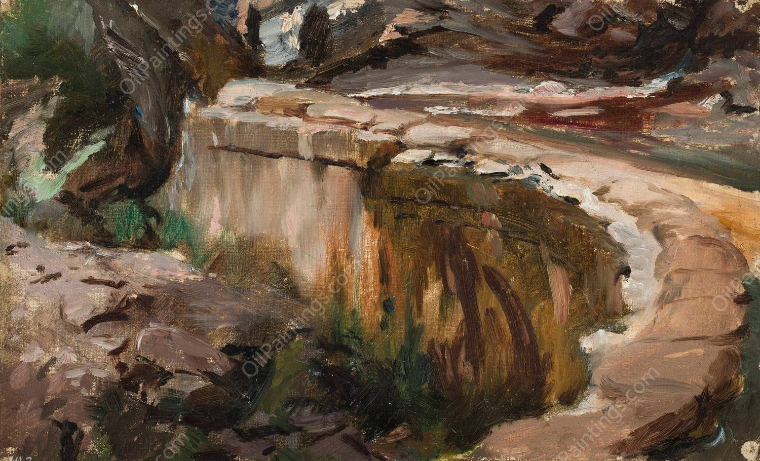 Brotherhood cemetery in Sevastopol. From the journey to Crimea  by Jan Ciaglinski - Hand-Painted Oil Painting Reproduction