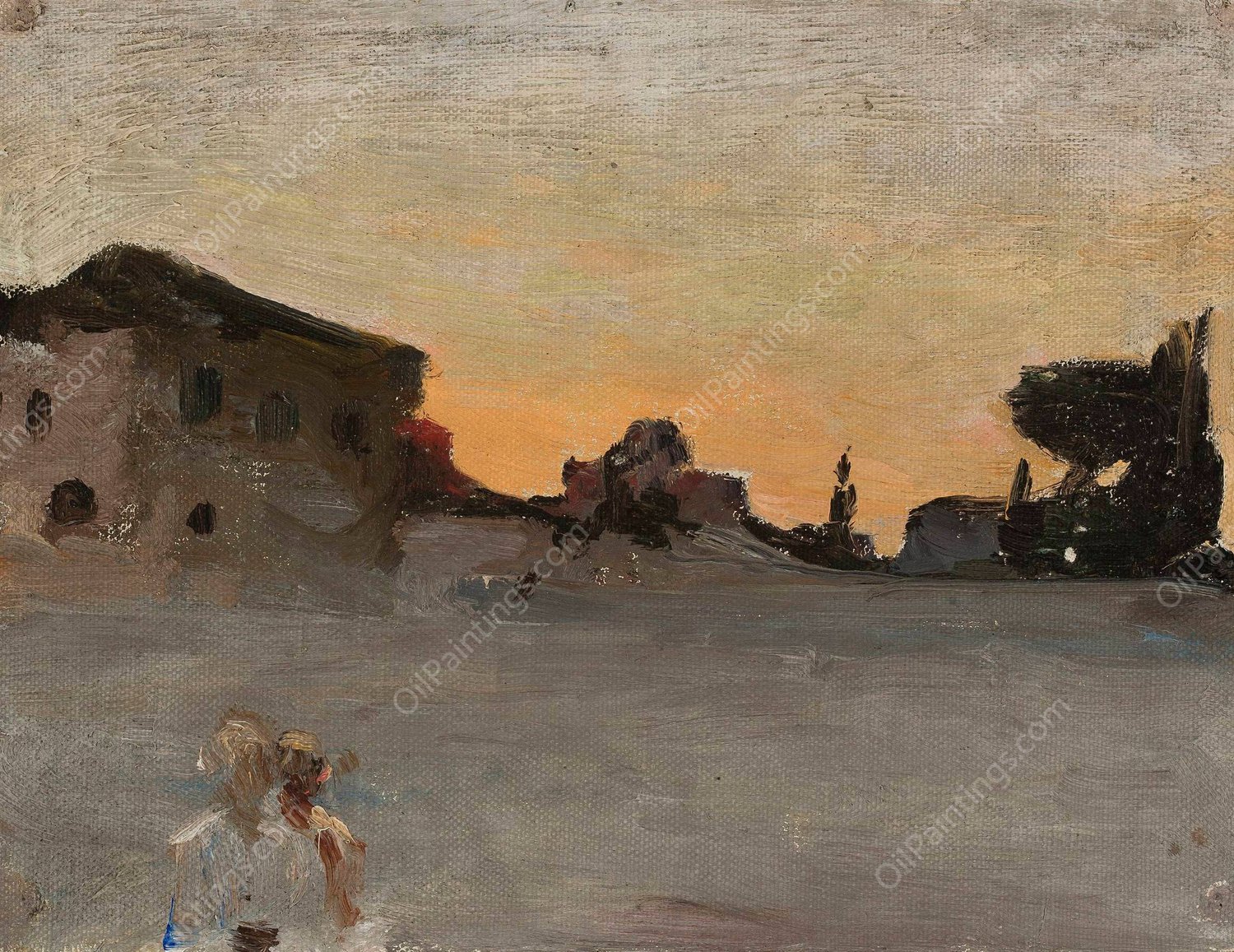 Corinth. From the journey to Greece  by Jan Ciaglinski - Hand-Painted Oil Painting Reproduction