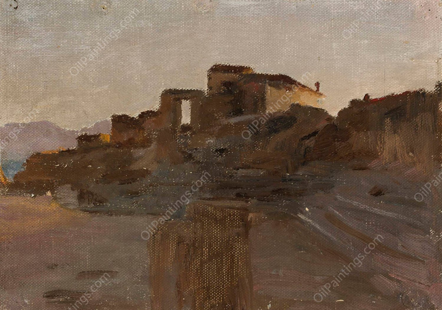 Eleusis. From the journey to Greece  by Jan Ciaglinski - Hand-Painted Oil Painting Reproduction