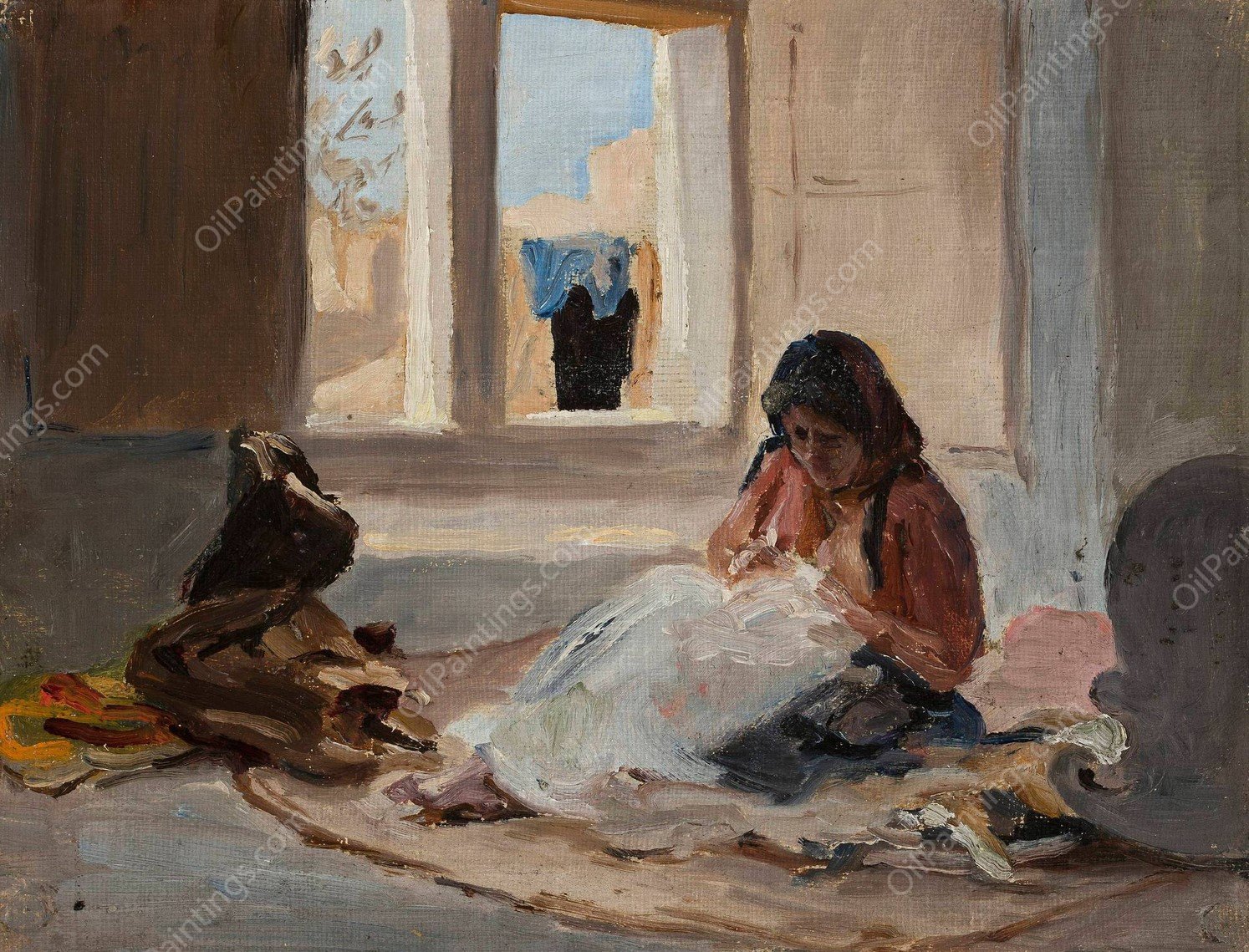 Nazareth. From the journey to Palestine  by Jan Ciaglinski - Hand-Painted Oil Painting Reproduction