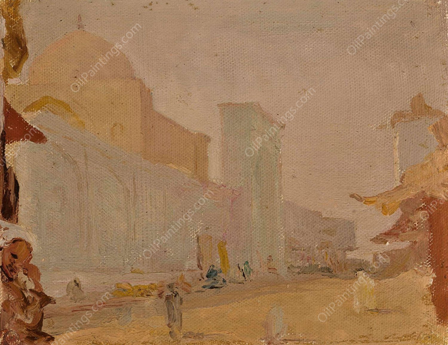 Old Tashkent. From the journey to Turkestan  by Jan Ciaglinski - Hand-Painted Oil Painting Reproduction