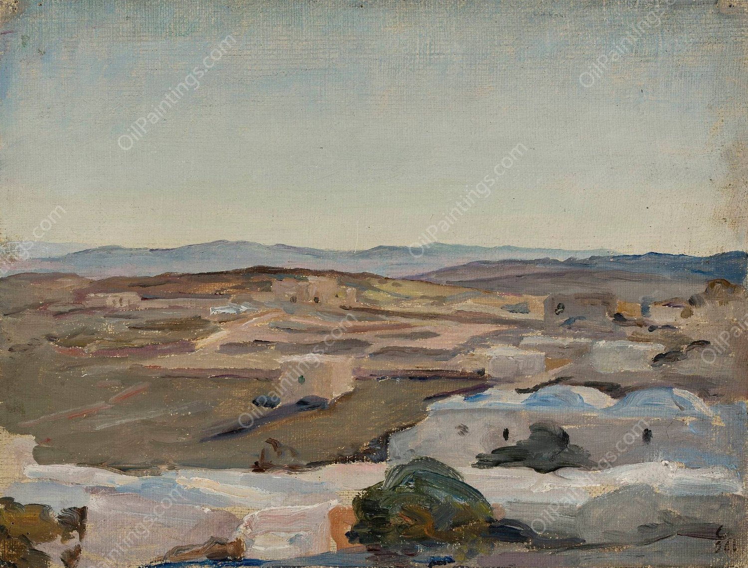 Ramallah near Jerusalem. From the journey to Palestine  by Jan Ciaglinski - Hand-Painted Oil Painting Reproduction