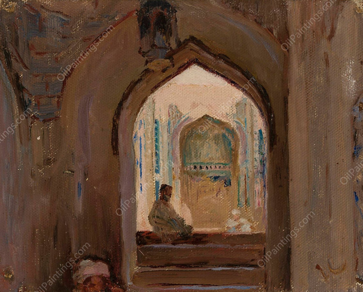 Samarkand. From the journey to Turkestan  by Jan Ciaglinski - Hand-Painted Oil Painting Reproduction