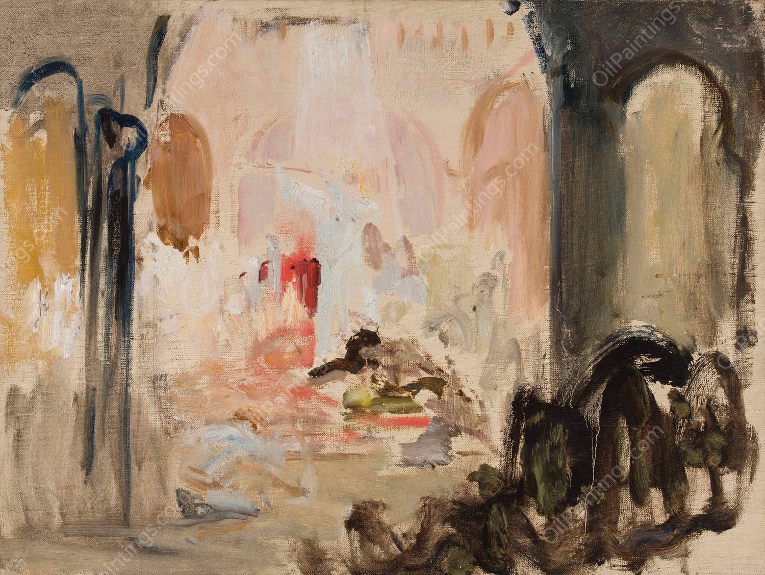 Sketch for stage decoration for Act 2 of 'Parsifal'  by Jan Ciaglinski - Hand-Painted Oil Painting Reproduction