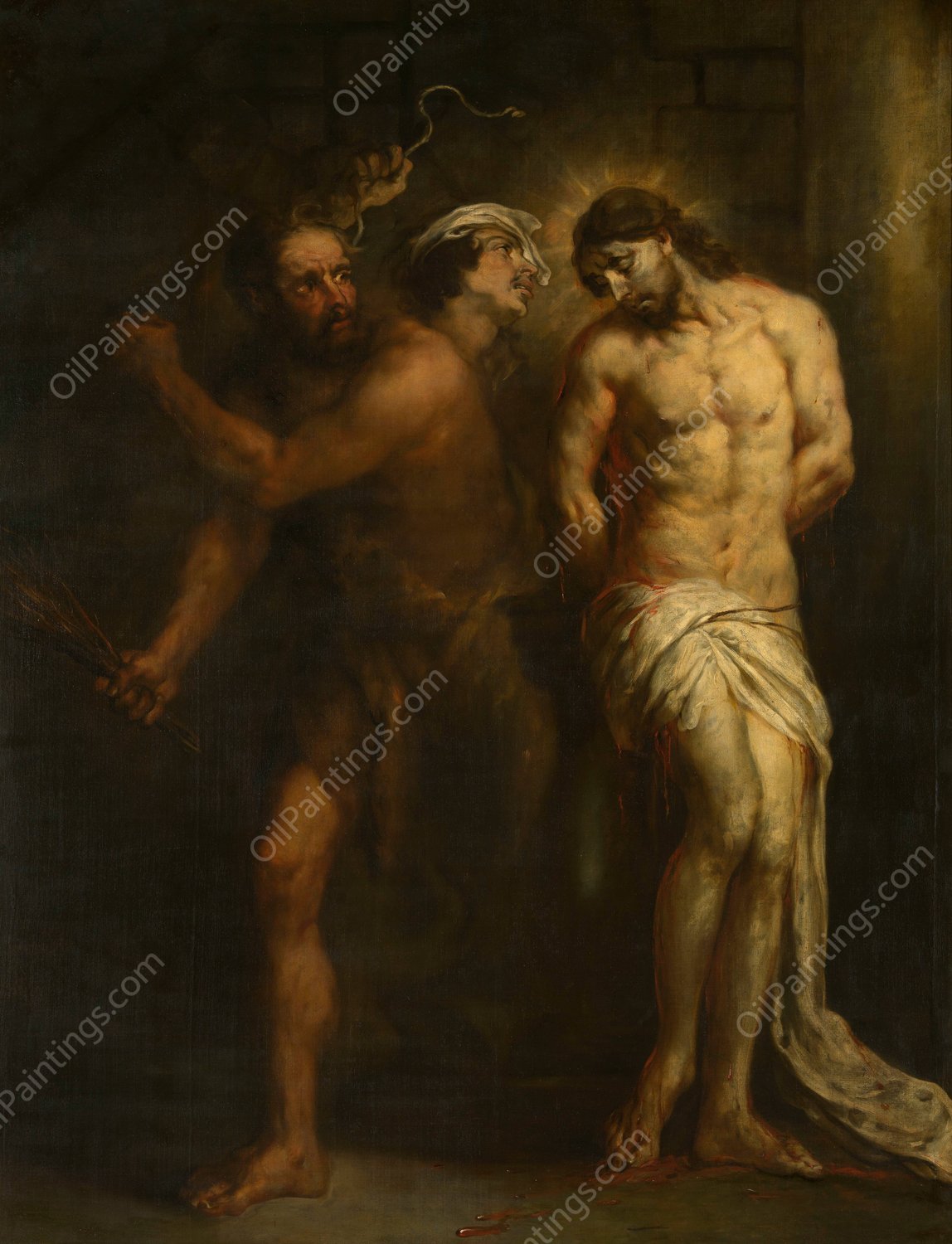 Flagellation by Jan Cossiers - Hand-Painted Oil Painting Reproduction