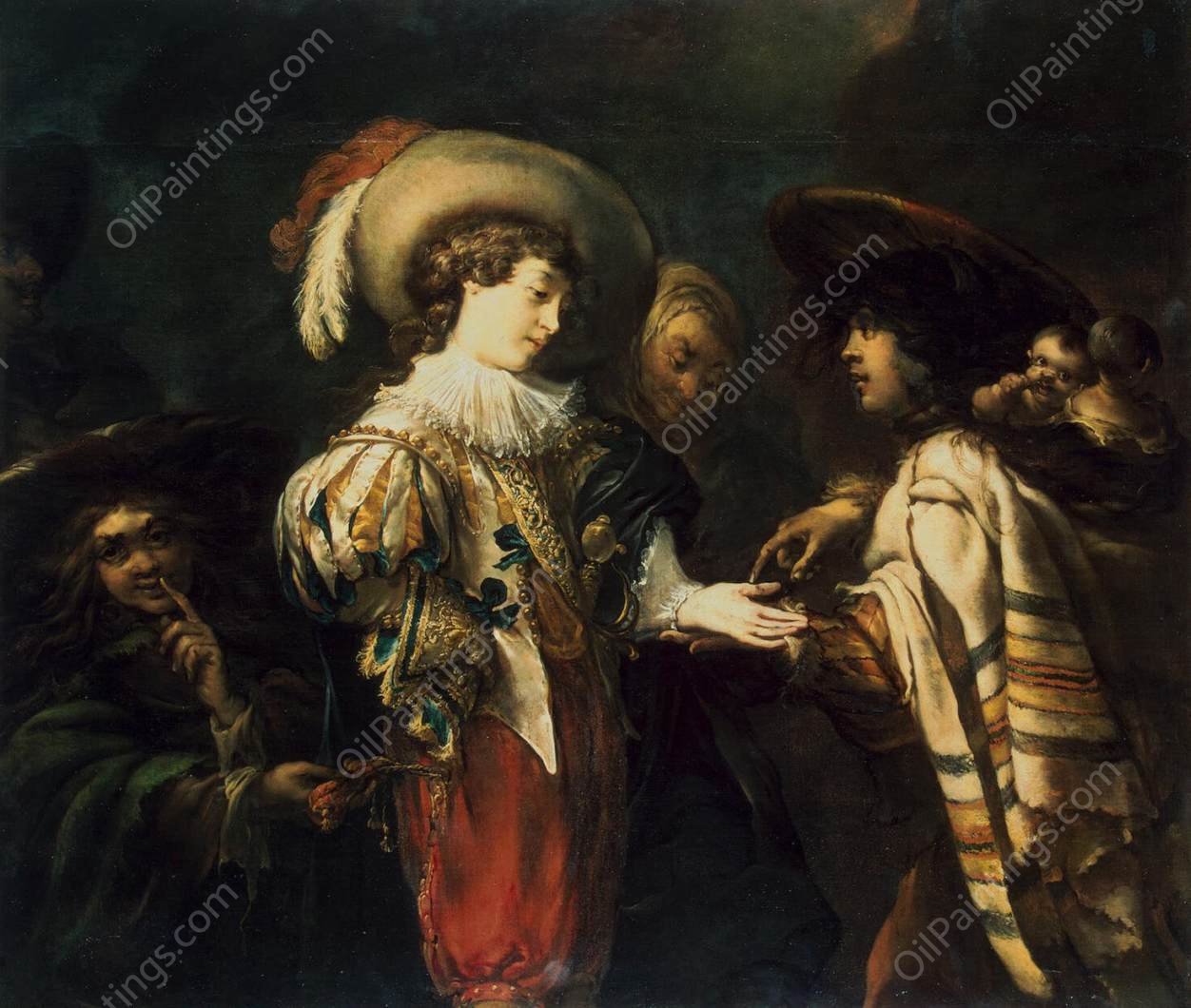 Fortune Teller by Jan Cossiers - Hand-Painted Oil Painting Reproduction