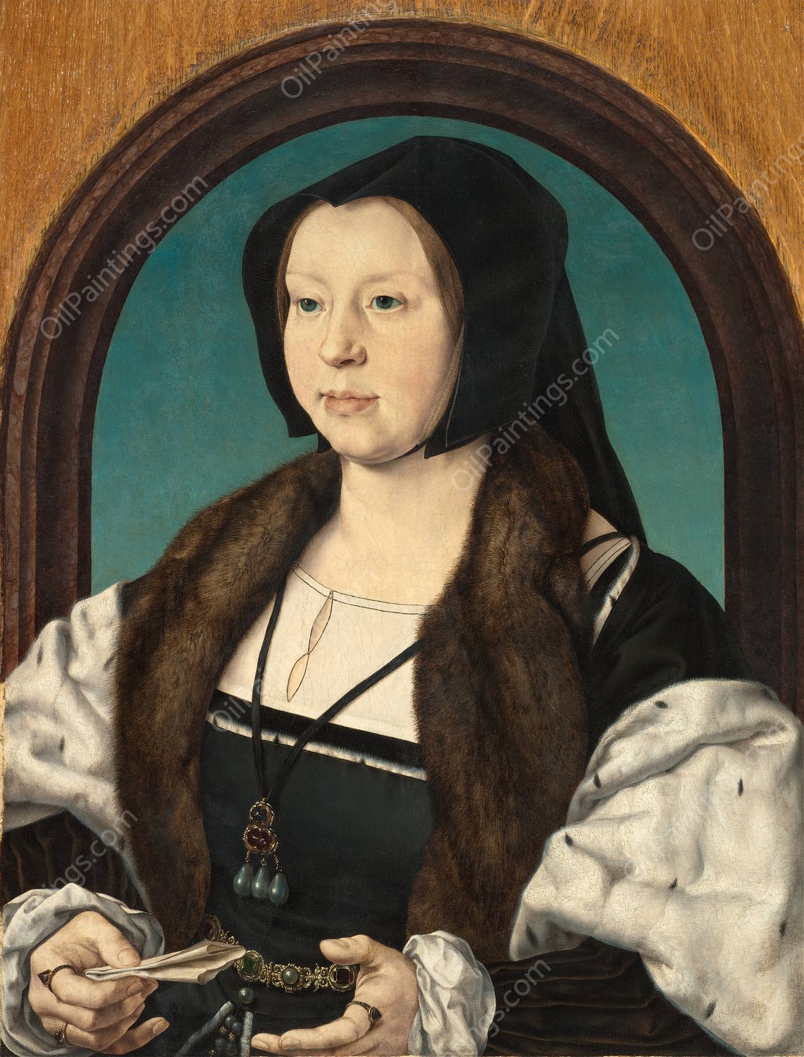 Anna Van Bergen  by Jan Gossaert - Hand-Painted Oil Painting Reproduction