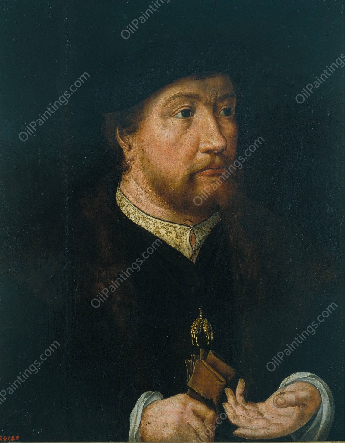 Henry III Of Nassau-Breda  by Jan Gossaert - Hand-Painted Oil Painting Reproduction