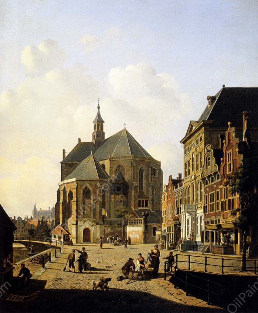 A Capricio View In A Town by Jan Hendrik Verheijen - Hand-Painted Oil Painting Reproduction