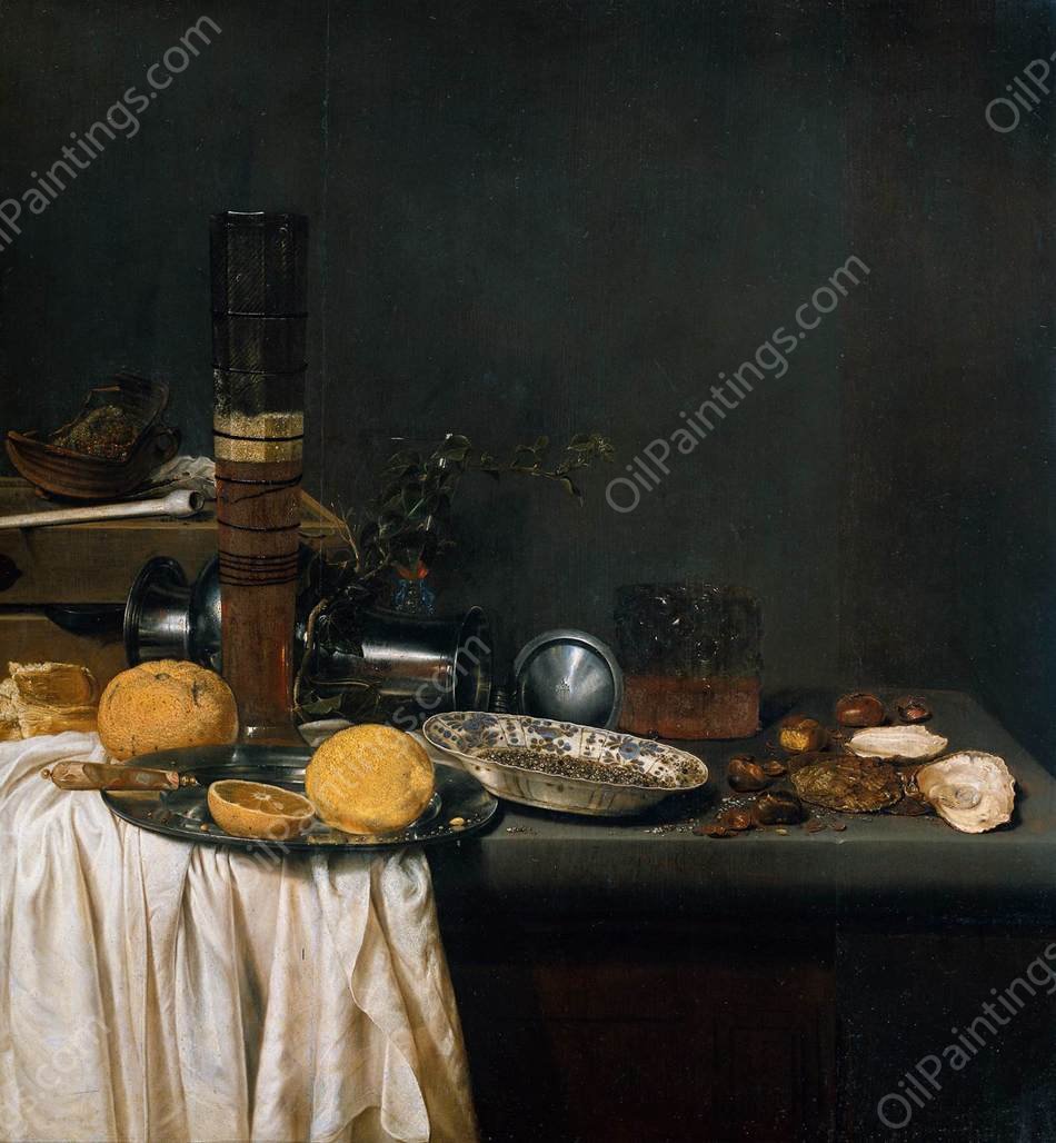 Still-Life with Tall Beer Glass by Jan Jansz Van De Velde - Hand-Painted Oil Painting Reproduction