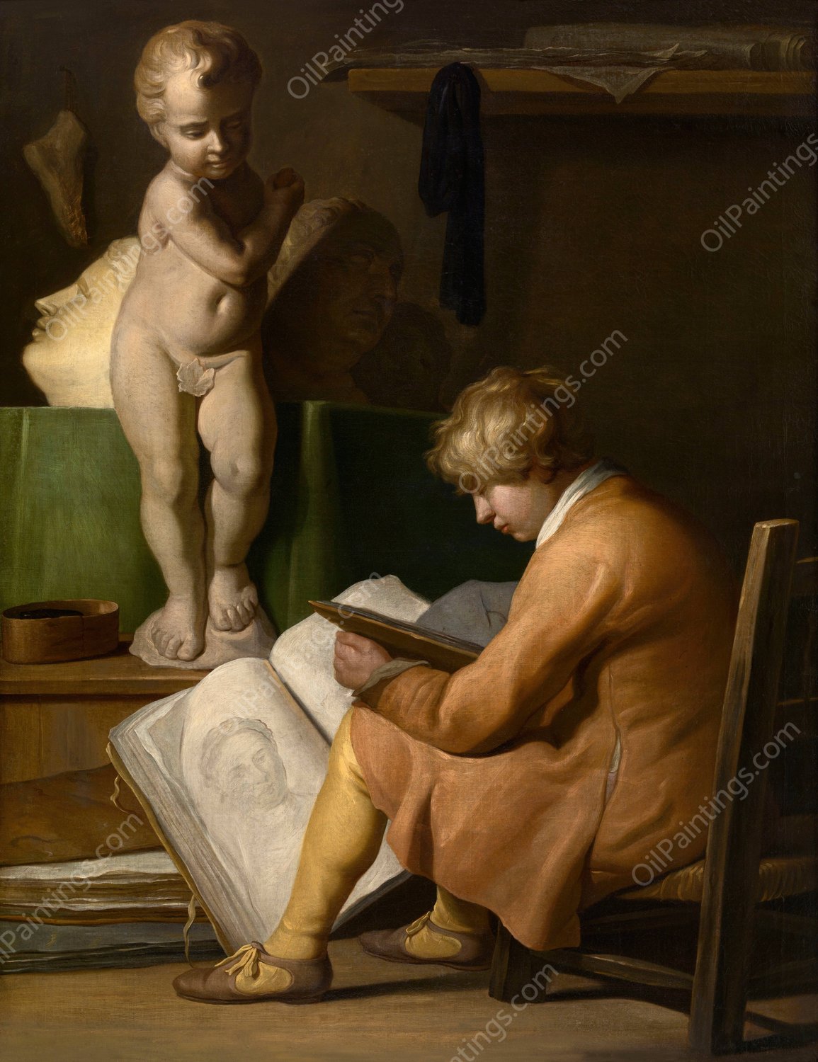 A Young Artist by Jan Lievens - Hand-Painted Oil Painting Reproduction