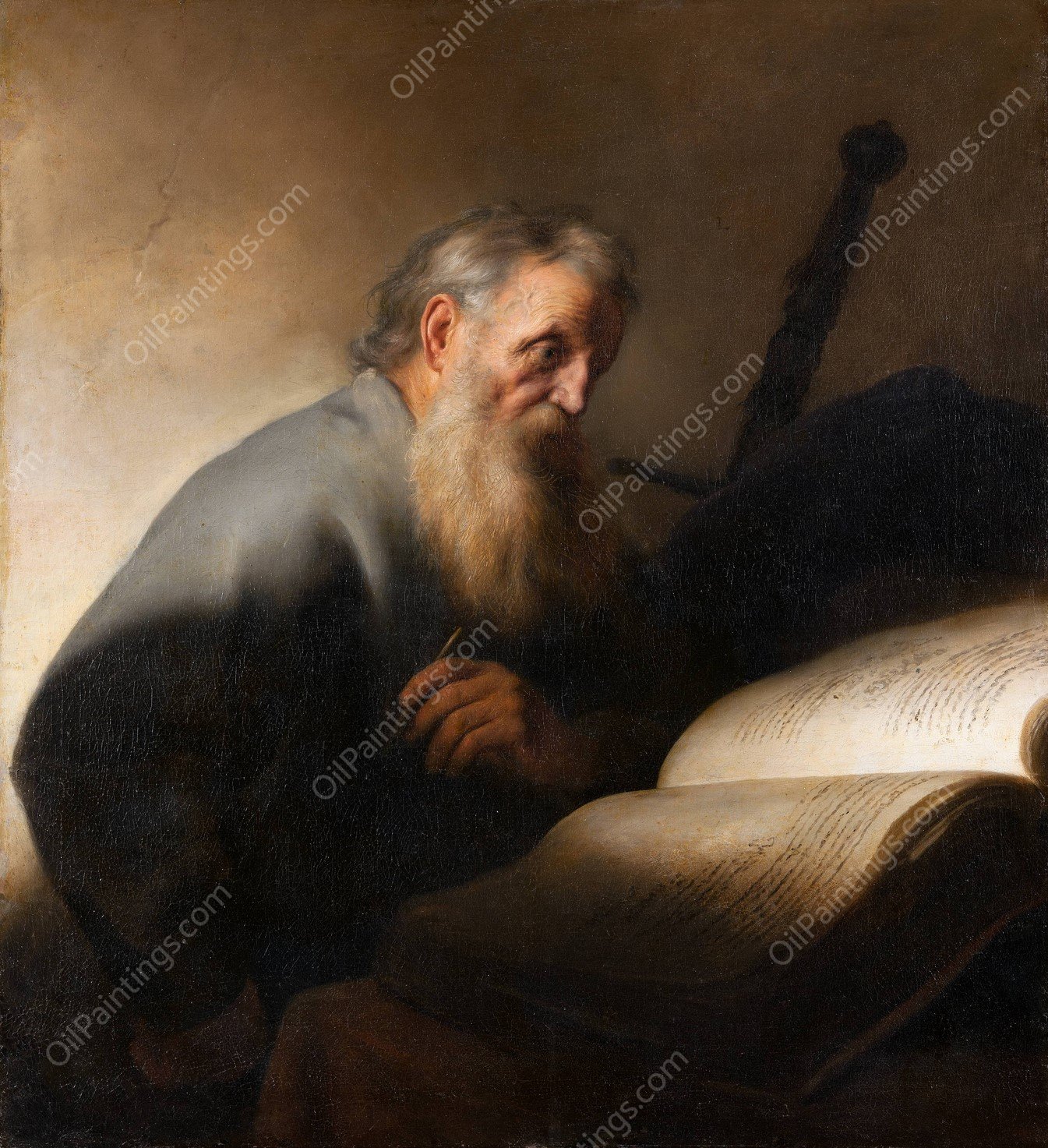 Apostle Paul  by Jan Lievens - Hand-Painted Oil Painting Reproduction