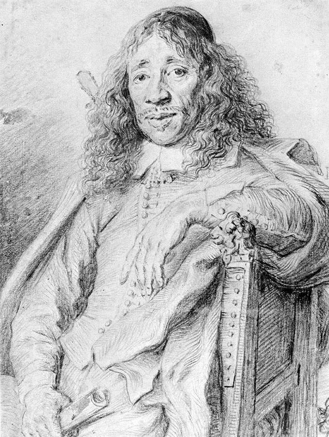 Portrait of Poet Jan Vos by Jan Lievens - Hand-Painted Oil Painting Reproduction