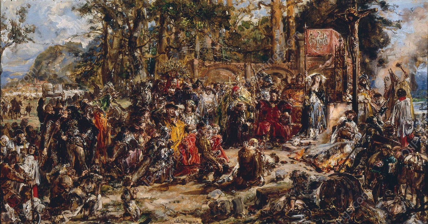 Baptism of Lithuania, from the series “History of Civilization in Poland”  by Jan Matejko - Hand-Painted Oil Painting Reproduction