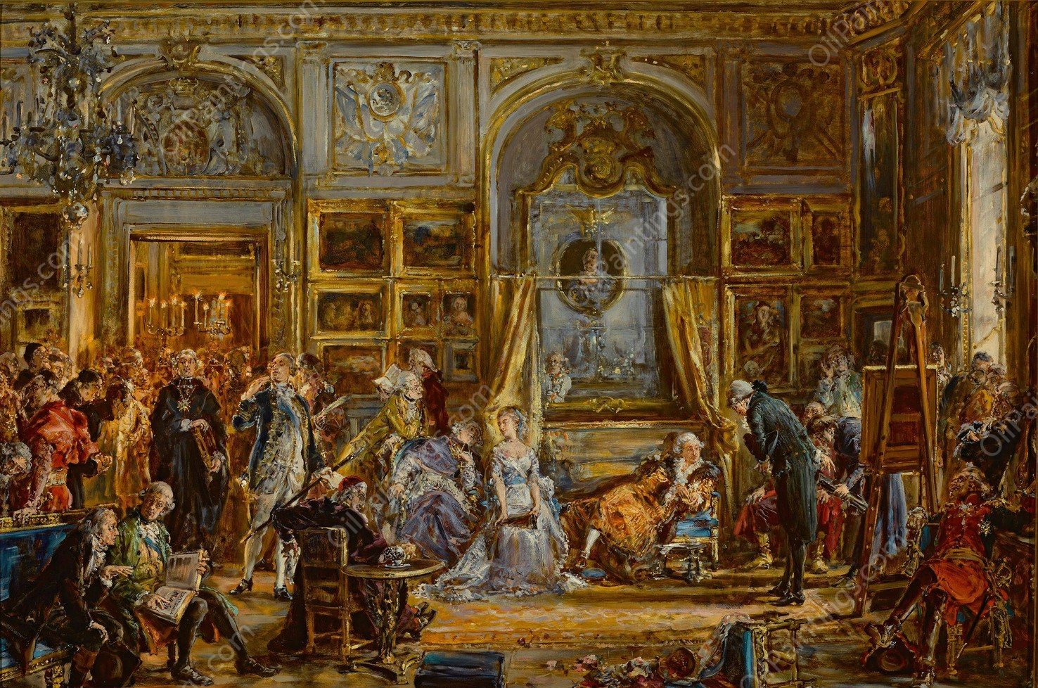 Constitution of the 3 May. Four-Year Seym. Commission of Education. Partition 1795 AD, from the series 'History of Civilization in Poland'  by Jan Matejko - Hand-Painted Oil Painting Reproduction