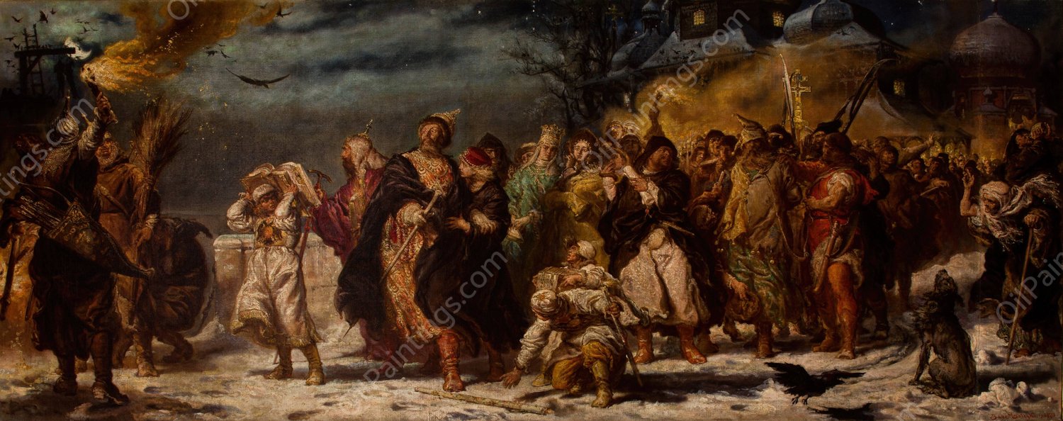 Ivan the Terrible  by Jan Matejko - Hand-Painted Oil Painting Reproduction