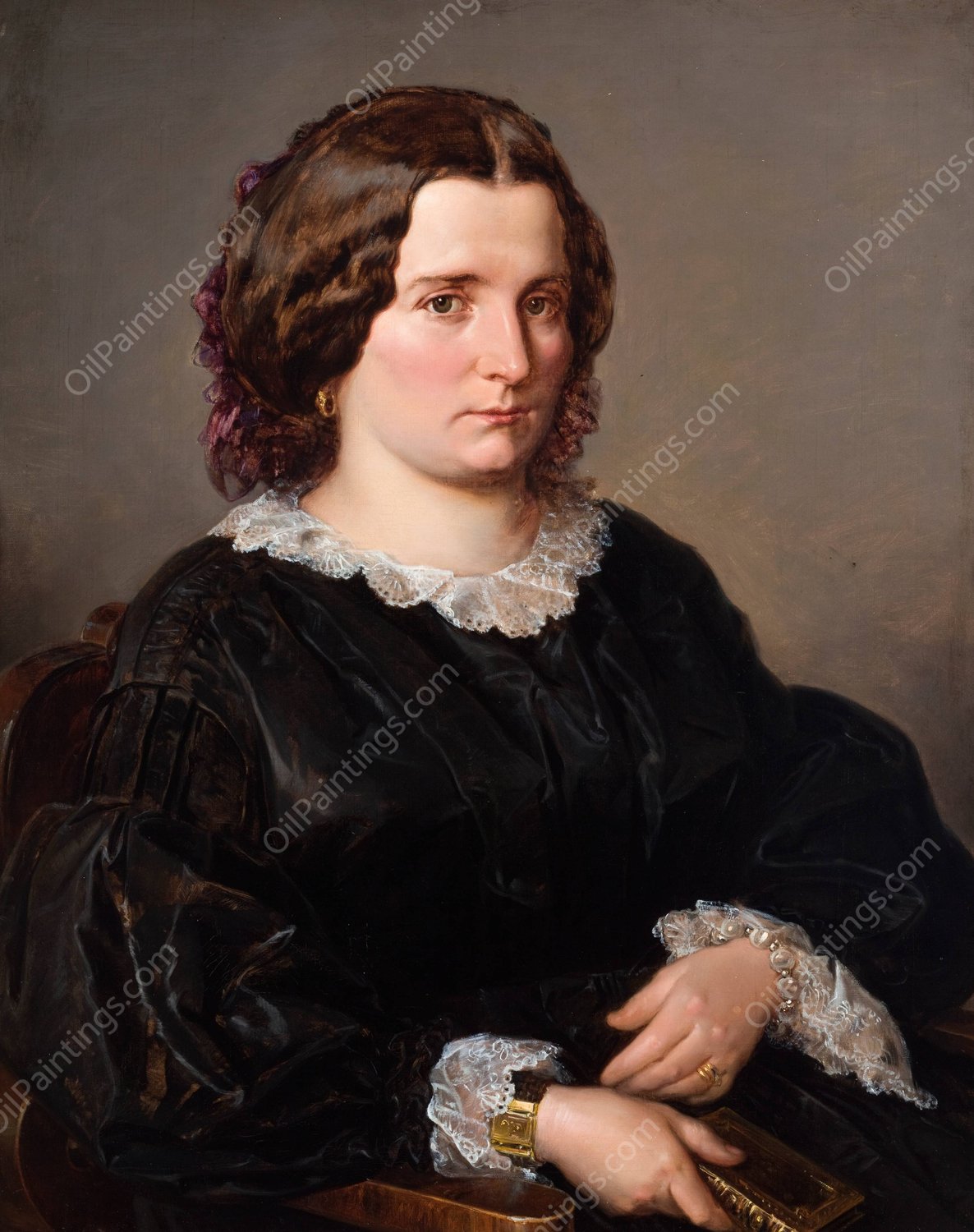 Portrait of Maria Maurizio  by Jan Matejko - Hand-Painted Oil Painting Reproduction