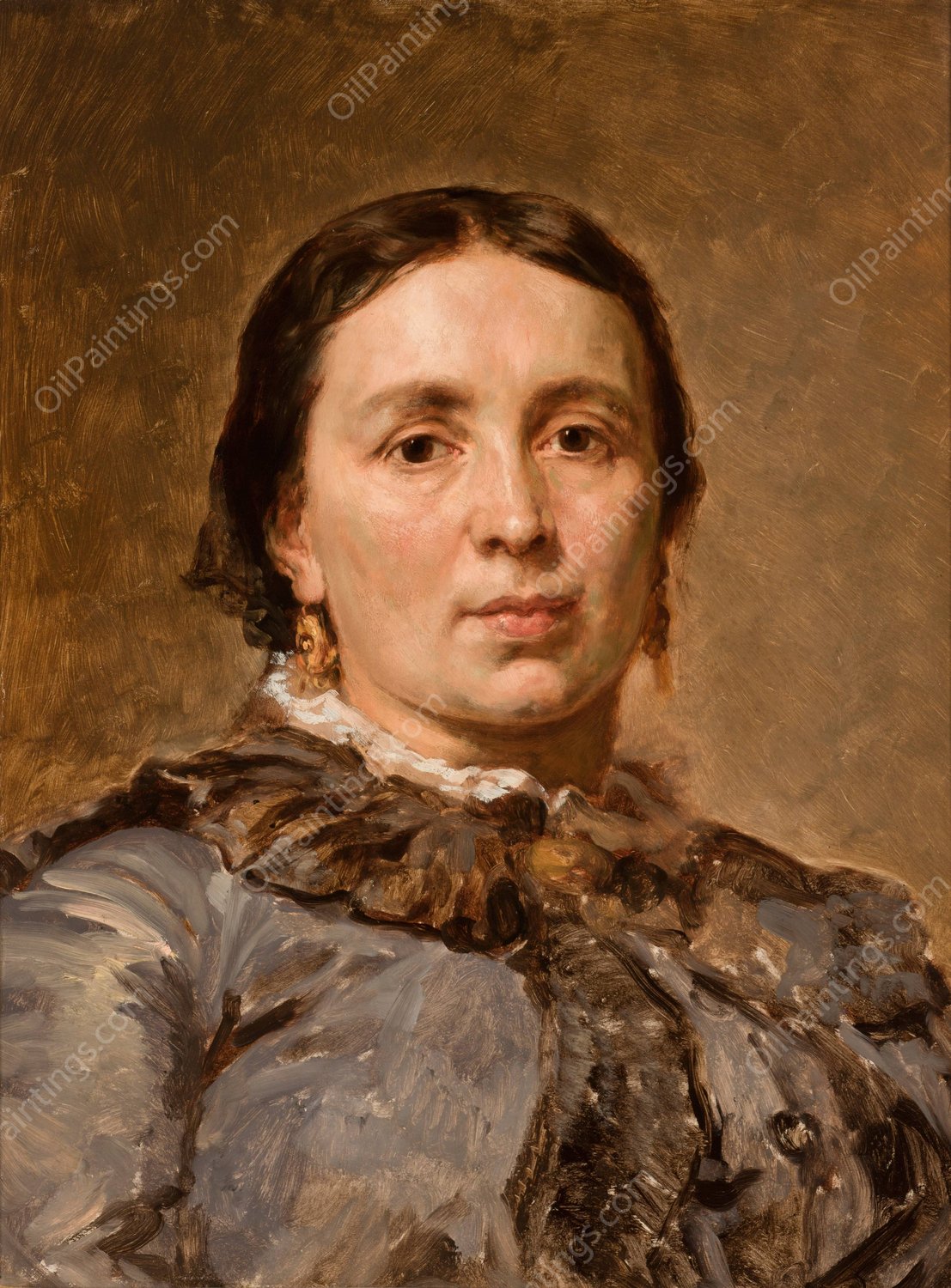 Portrait of Maria nee Matejko GoIIchowska  by Jan Matejko - Hand-Painted Oil Painting Reproduction