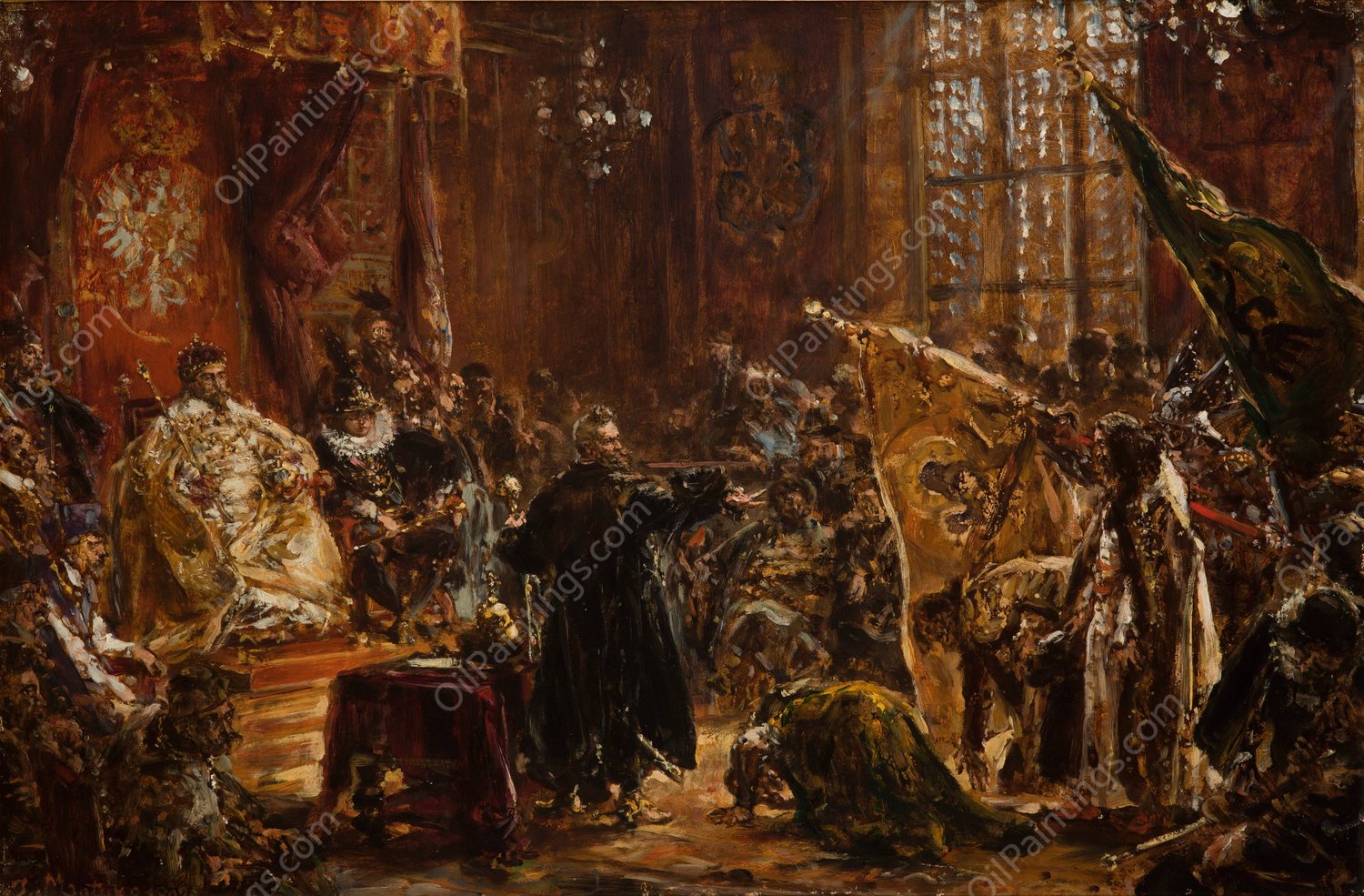 Shuysky Tsars at the Seym of Warsaw  by Jan Matejko - Hand-Painted Oil Painting Reproduction