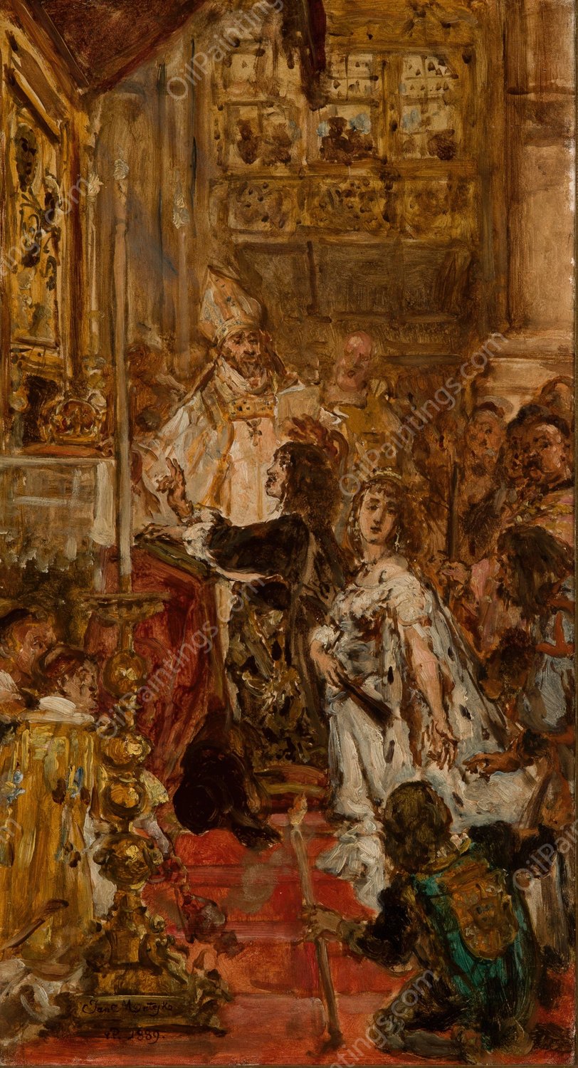 Sluby Jana Kazimierza  by Jan Matejko - Hand-Painted Oil Painting Reproduction