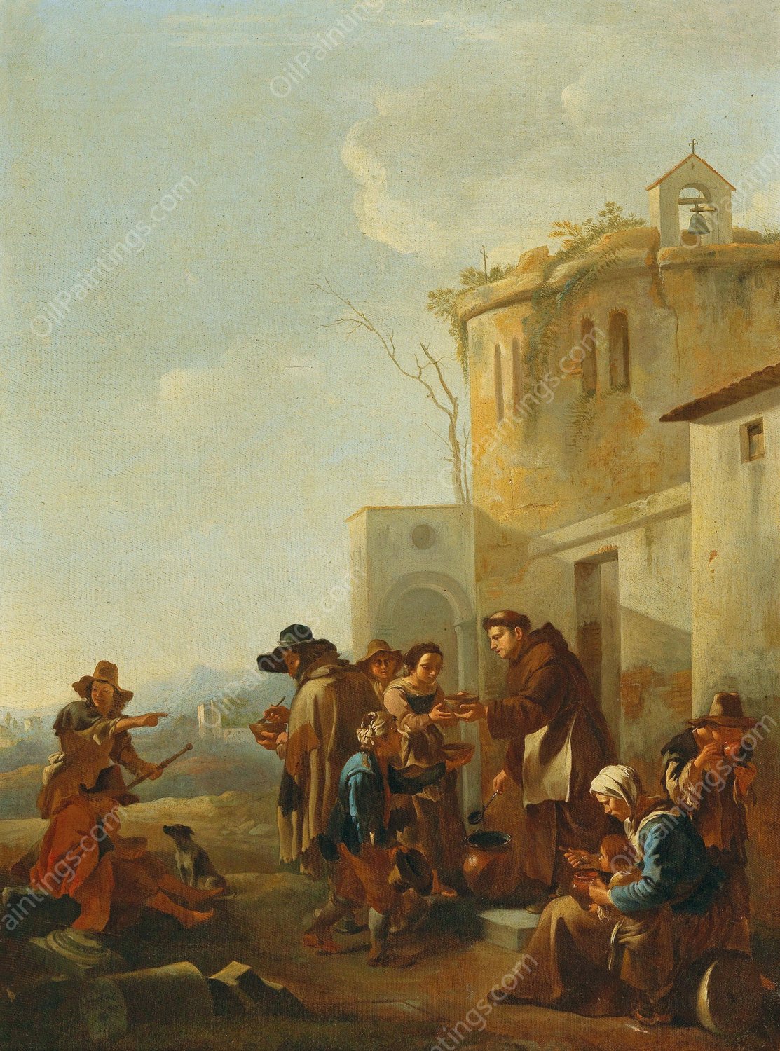 Charity  by Jan Miel - Hand-Painted Oil Painting Reproduction