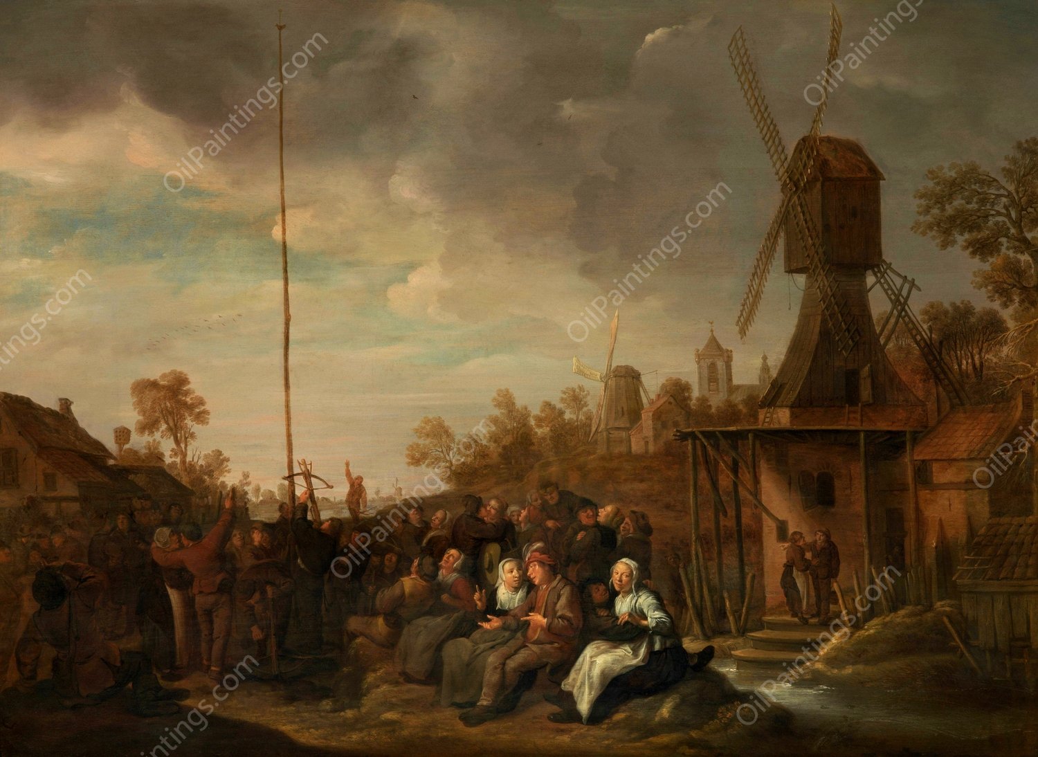 Shoot for a Prize by Jan Miense Molenaer - Hand-Painted Oil Painting Reproduction