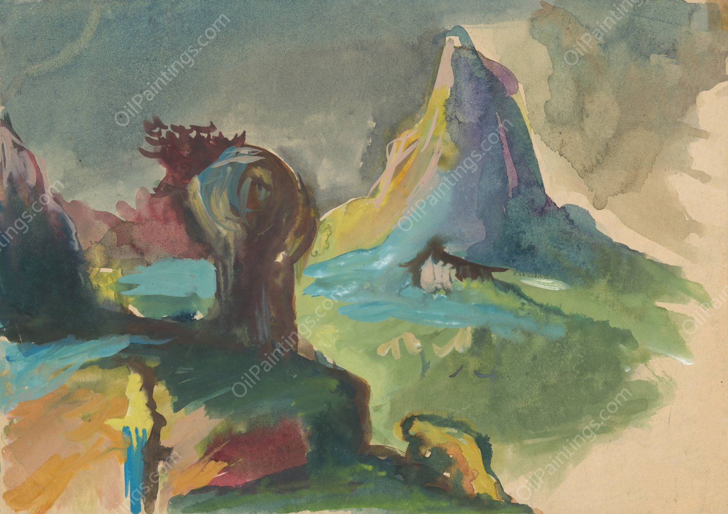 Fairytale Landscape  by Jan Novak - Hand-Painted Oil Painting Reproduction