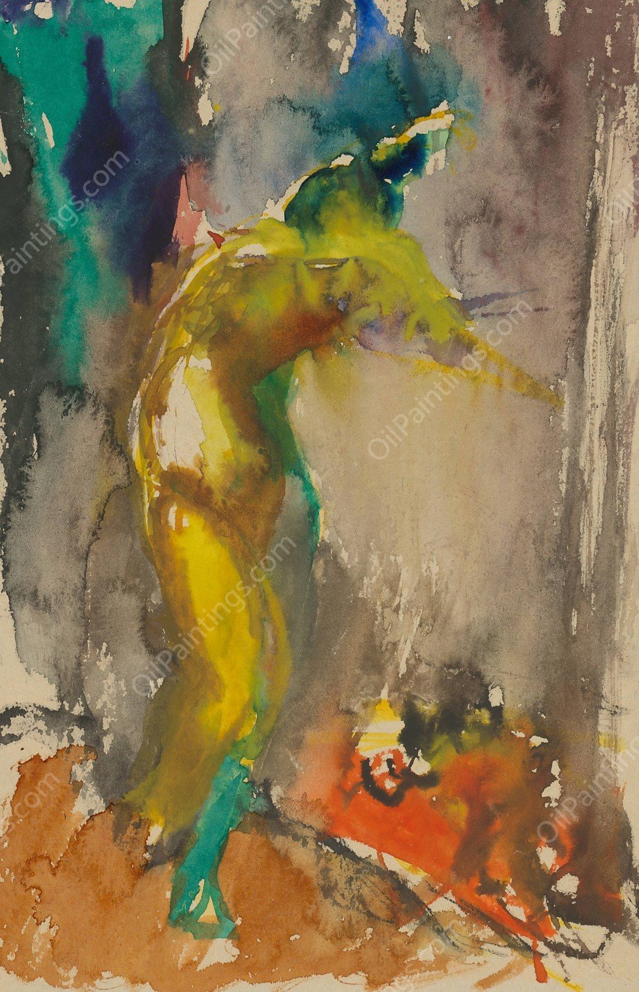 Fight by Jan Novak - Hand-Painted Oil Painting Reproduction