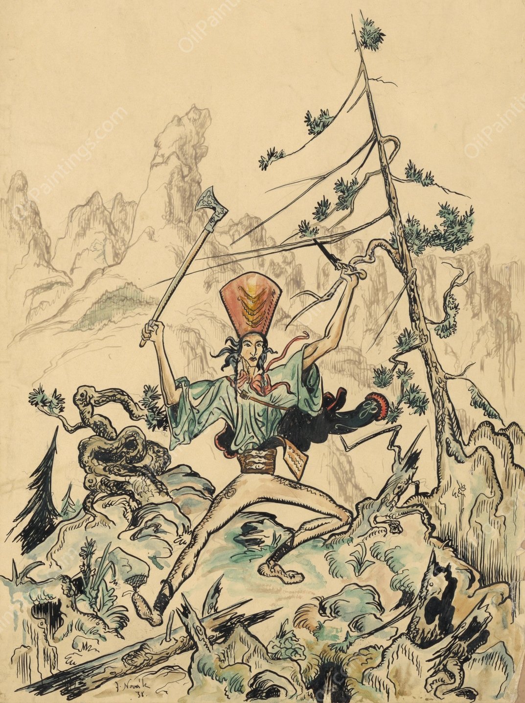 JanoSik by Jan Novak - Hand-Painted Oil Painting Reproduction