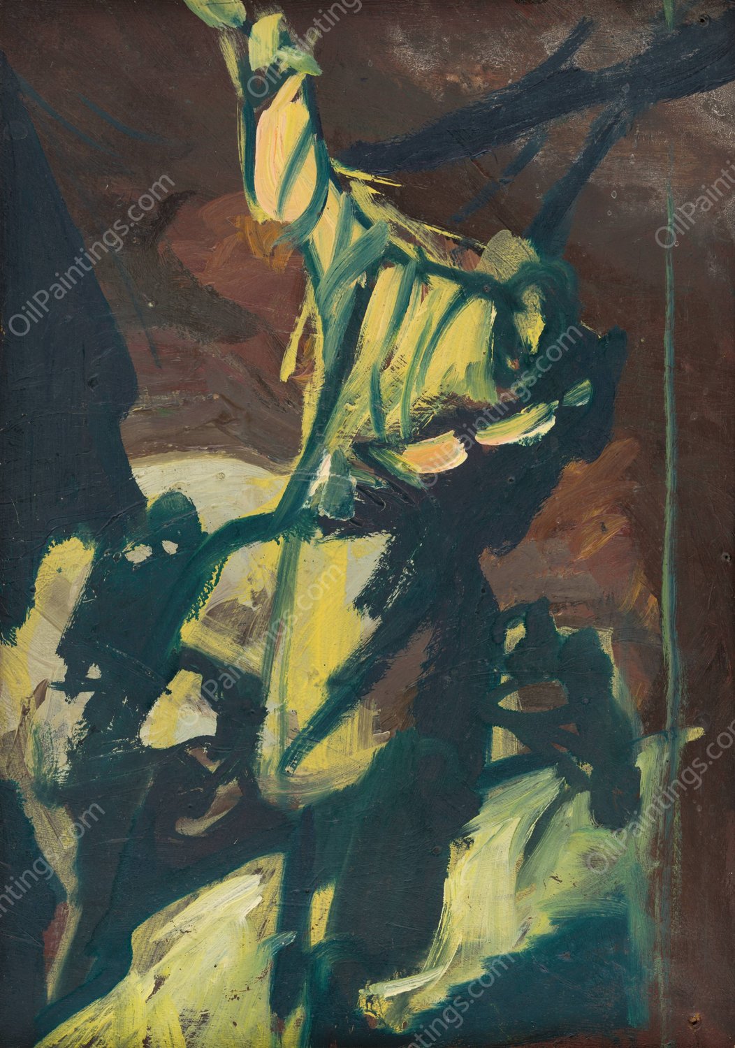 Sketch for a Composition by Jan Novak - Hand-Painted Oil Painting Reproduction