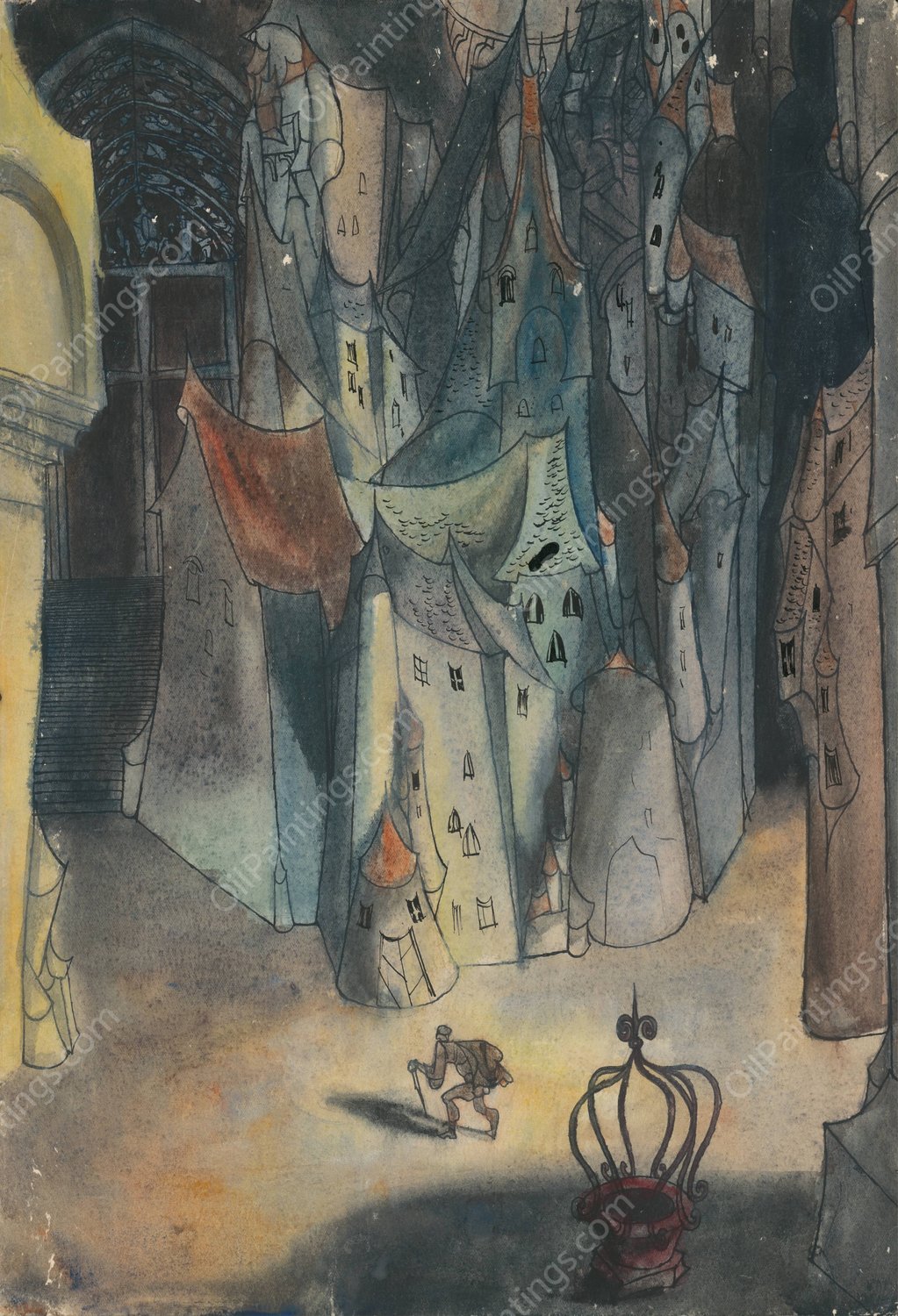 Study for a Slovak Fairytale I by Jan Novak - Hand-Painted Oil Painting Reproduction