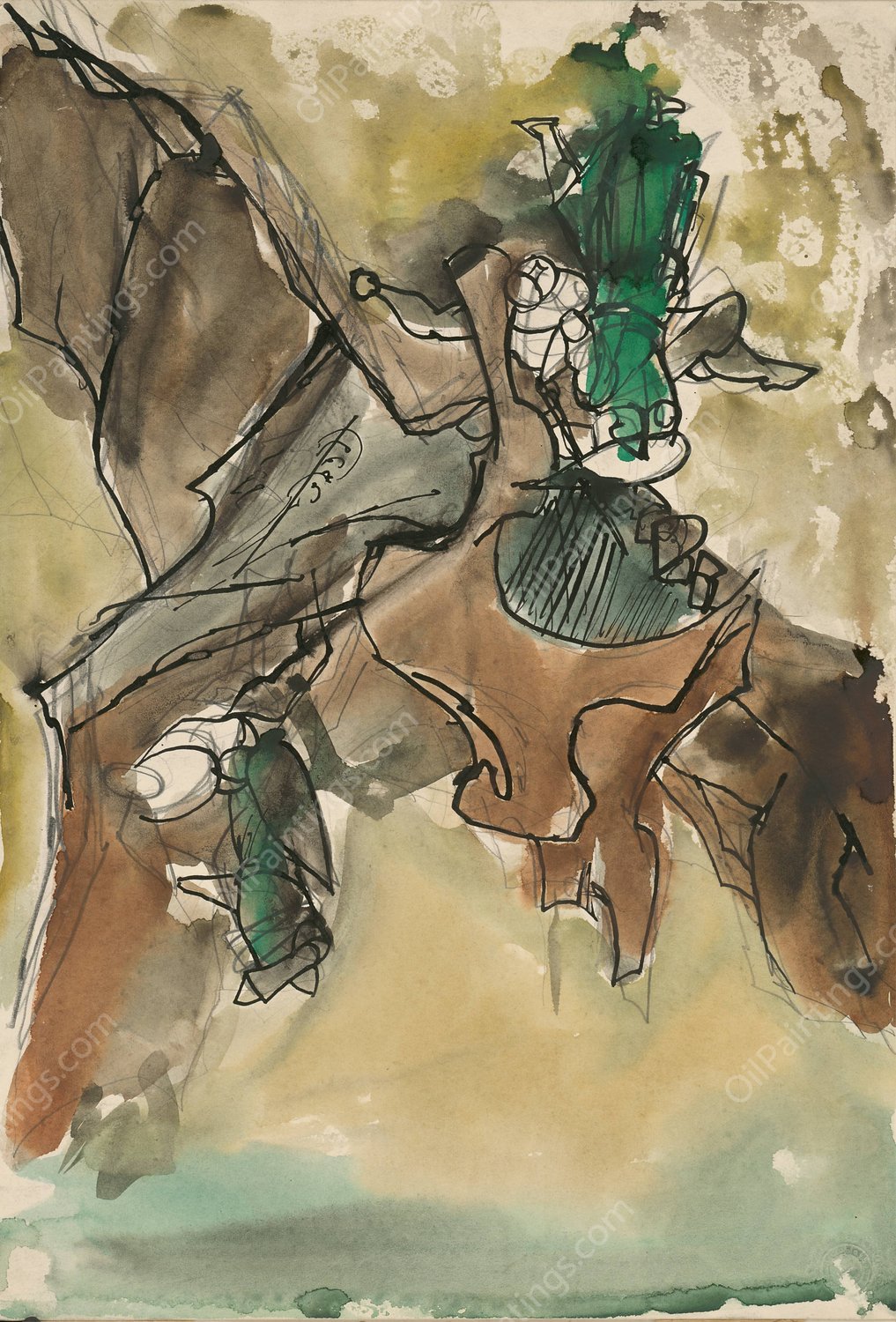 Study for a Slovak Fairytale III  by Jan Novak - Hand-Painted Oil Painting Reproduction