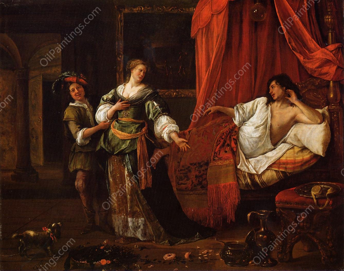 Amnon and Tamar by Jan Steen - Hand-Painted Oil Painting Reproduction