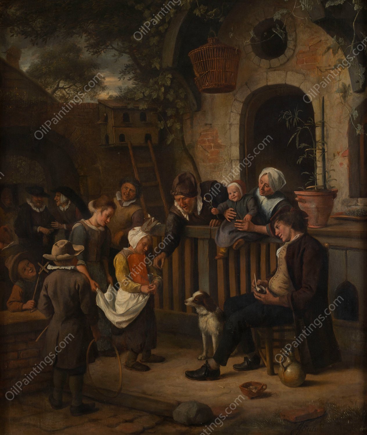 Le petit queteur  by Jan Steen - Hand-Painted Oil Painting Reproduction