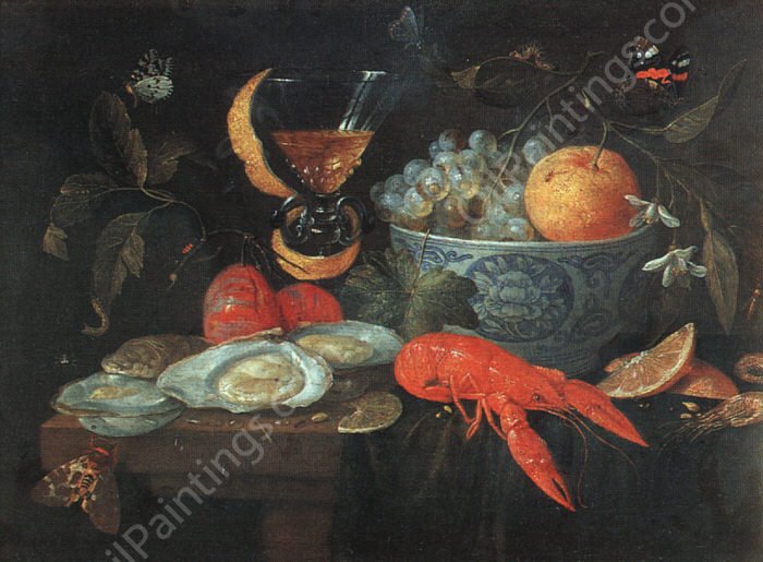Still-Life with Fruit and Shellfish by Jan Steen - Hand-Painted Oil Painting Reproduction