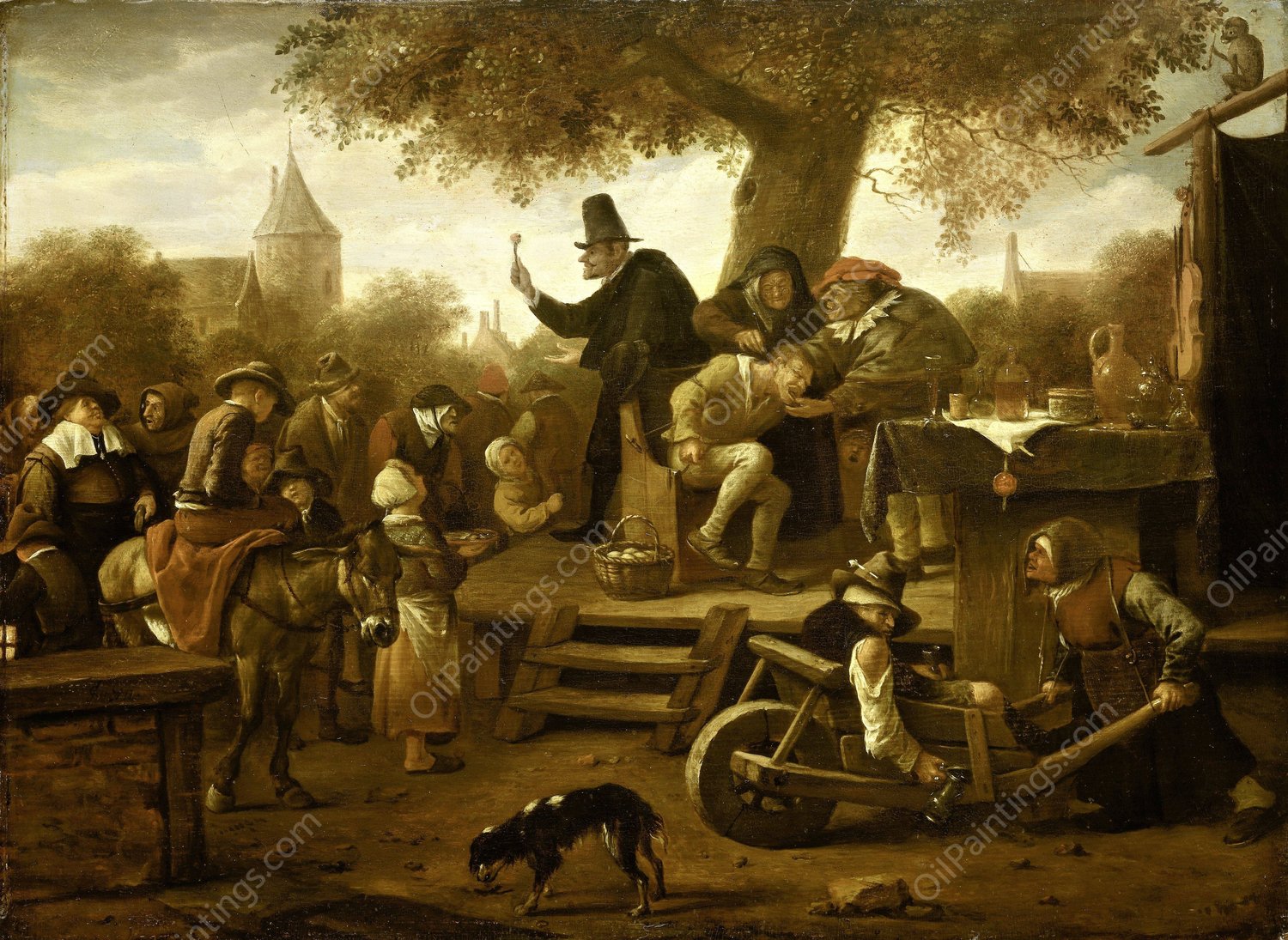 The quack  by Jan Steen - Hand-Painted Oil Painting Reproduction