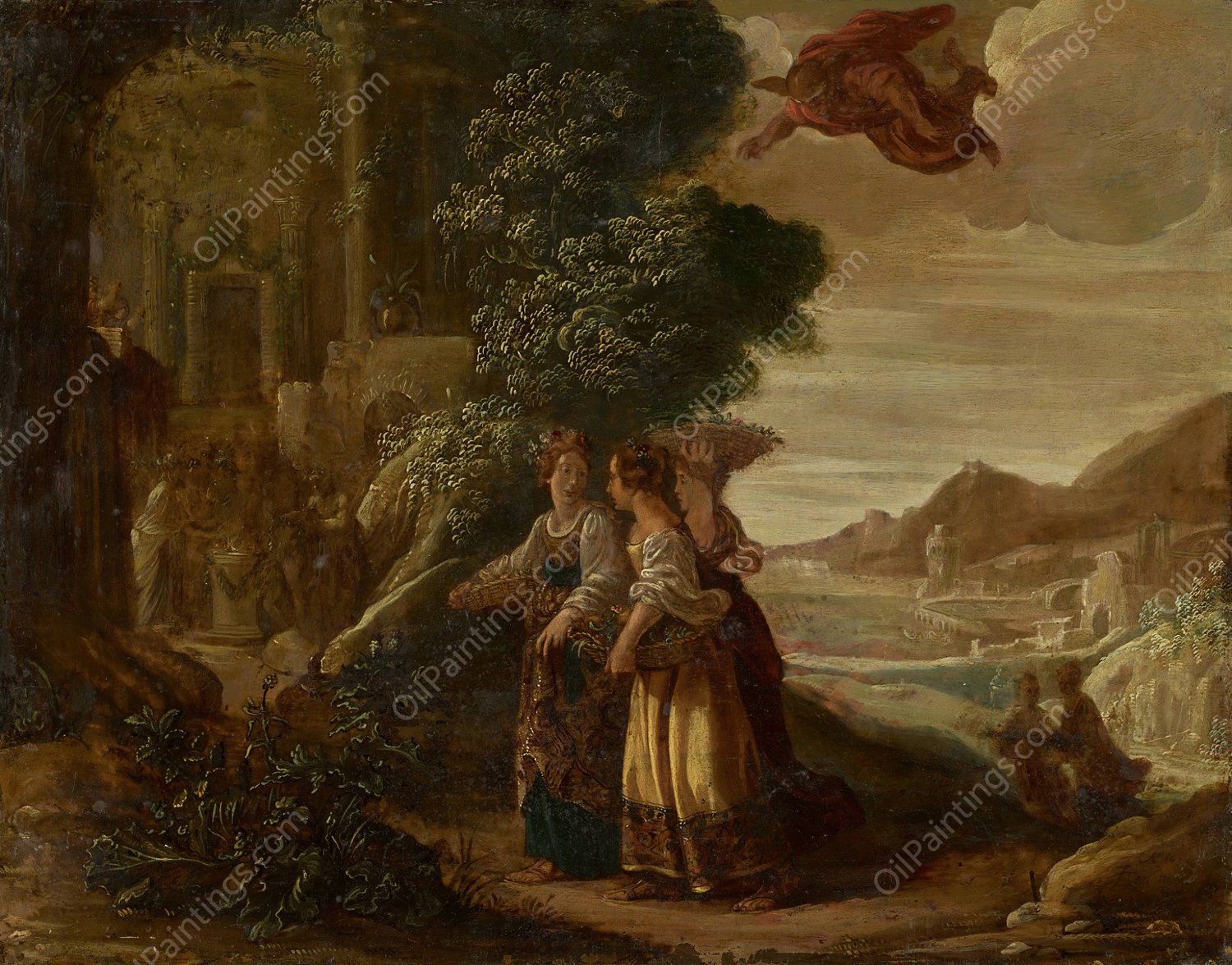 Mercury And Herse by Jan Tengnagel - Hand-Painted Oil Painting Reproduction