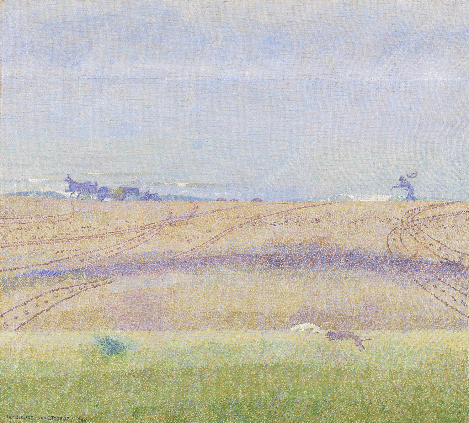 Misty Sea  by Jan Toorop - Hand-Painted Oil Painting Reproduction