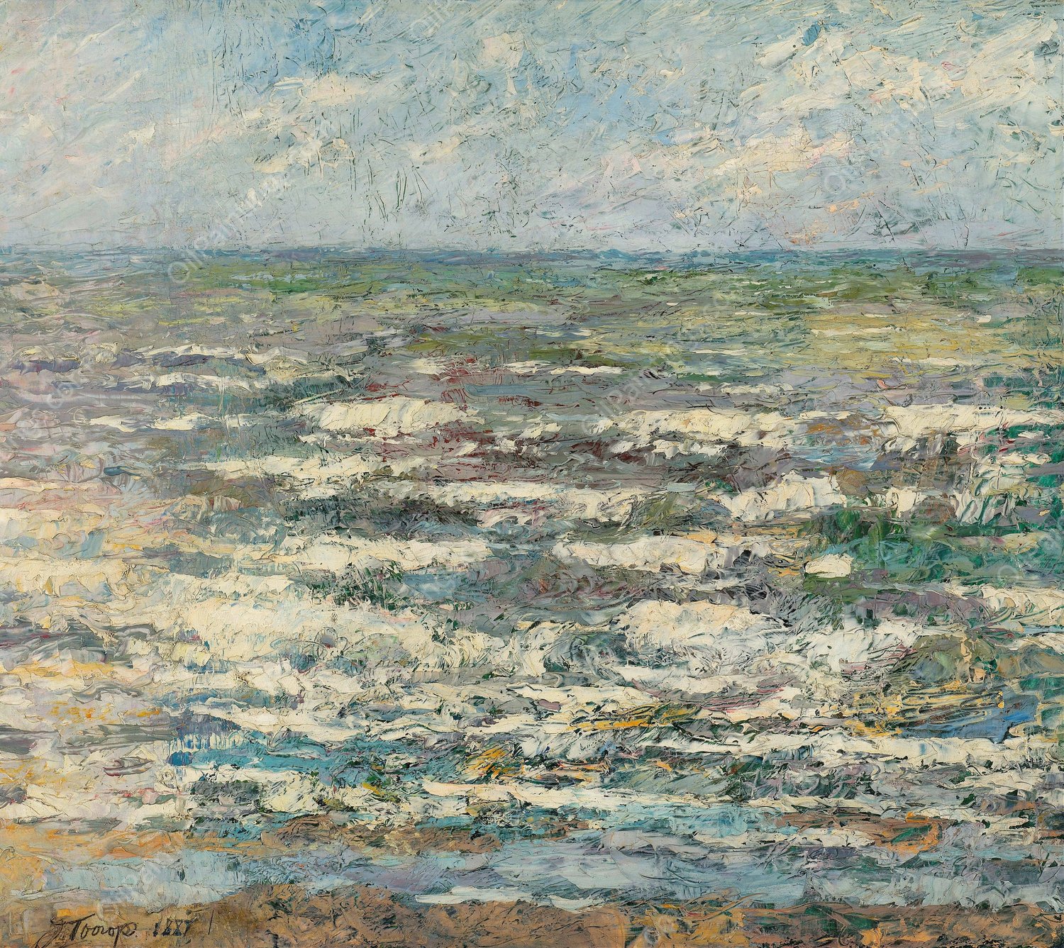The Sea  by Jan Toorop - Hand-Painted Oil Painting Reproduction