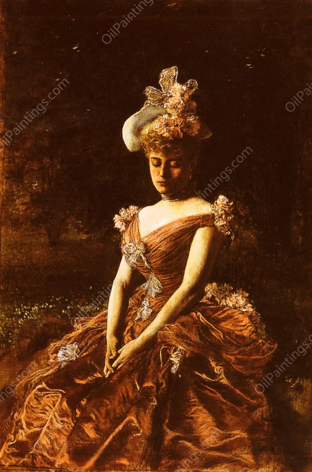 knee length dresses for ladies Romantic Floral Portrait Wall Art