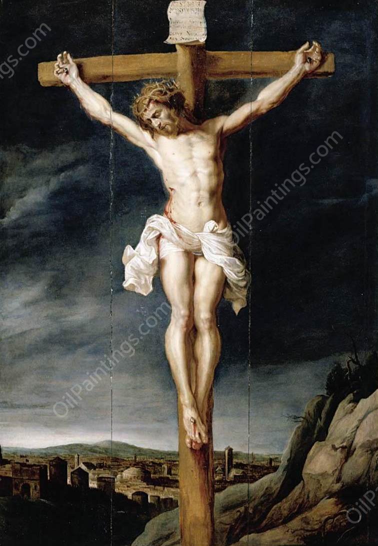 Christ on the Cross by Jan Van Boeckhorst - Hand-Painted Oil Painting Reproduction