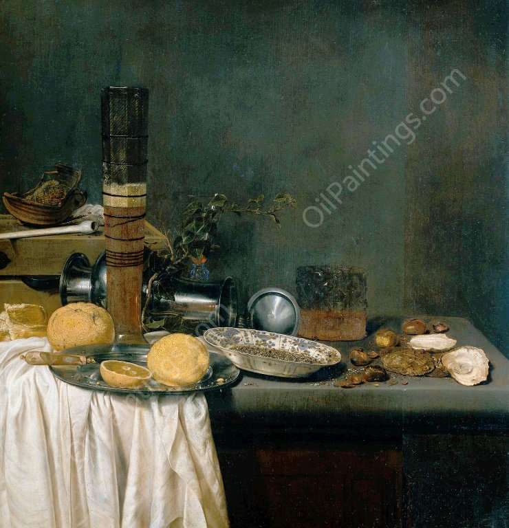 Still Life with Tall Beer Glass by Jan Van De Velde Ii - Hand-Painted Oil Painting Reproduction