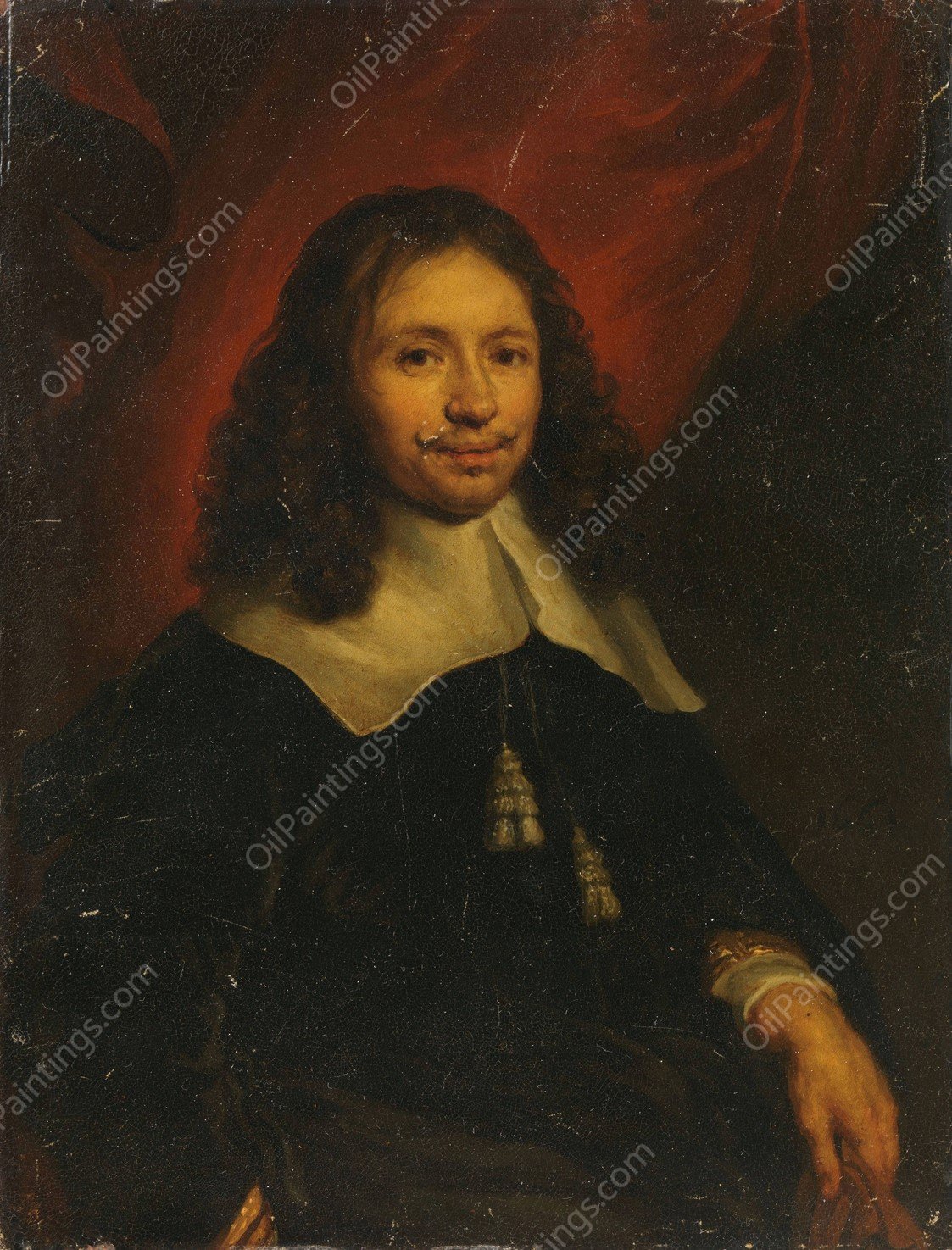 Portrait of Dionijs Wijnands, Merchant in Amsterdam  by Jan Van Noordt - Hand-Painted Oil Painting Reproduction