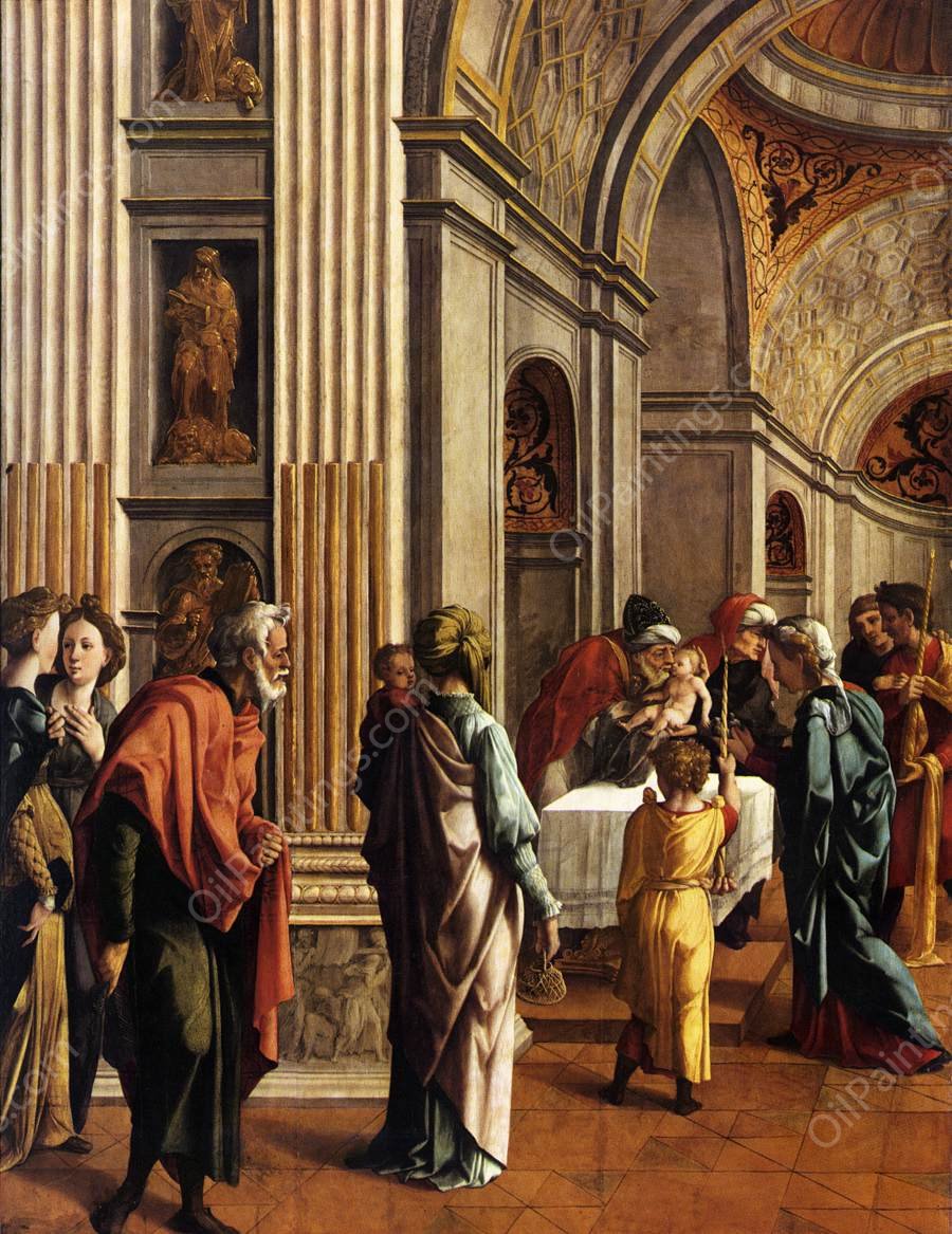 Presentation of Jesus in the Temple by Jan Van Scorel - Hand-Painted Oil Painting Reproduction