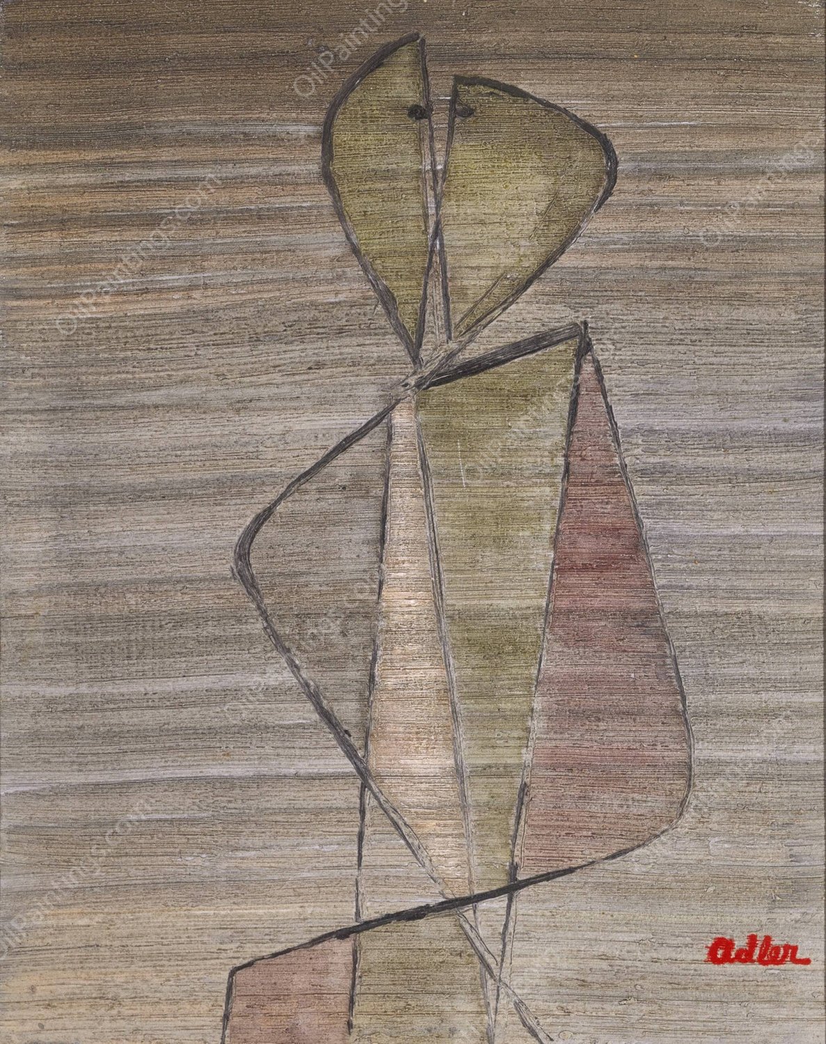 The Kiss  by Jankel Adler - Hand-Painted Oil Painting Reproduction