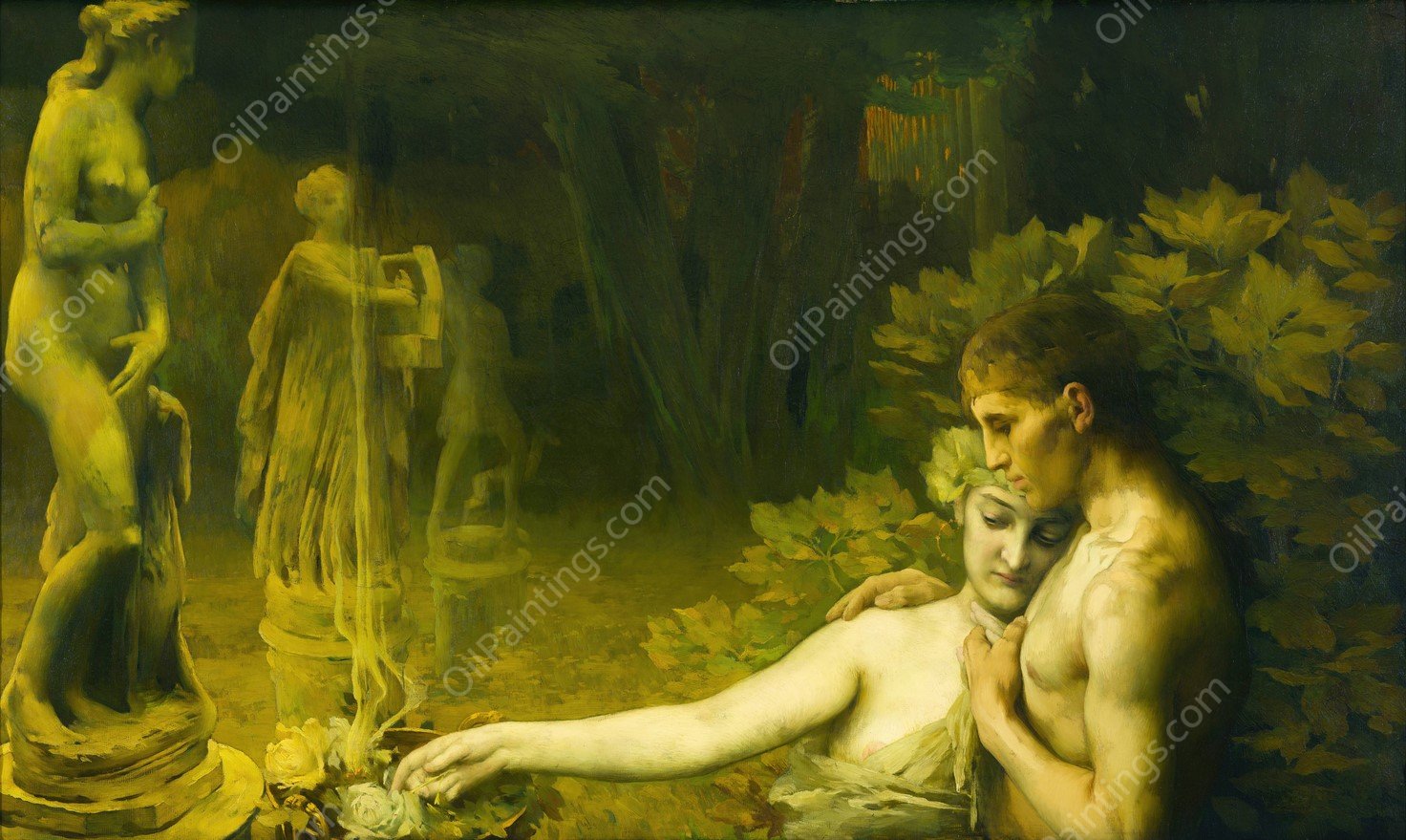 Golden Age  by Janos Vaszary - Hand-Painted Oil Painting Reproduction